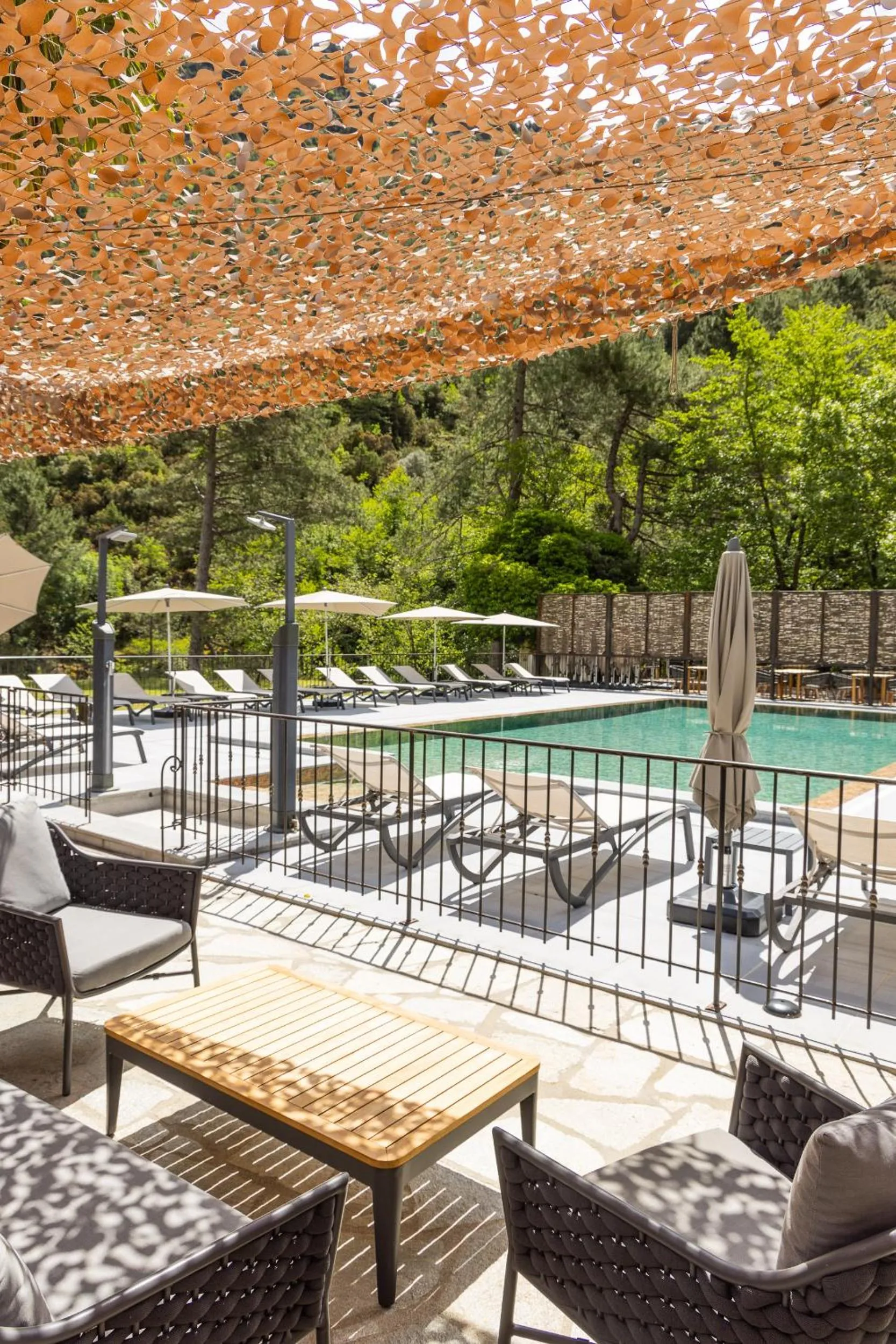 Swimming pool in Hôtel de la Restonica