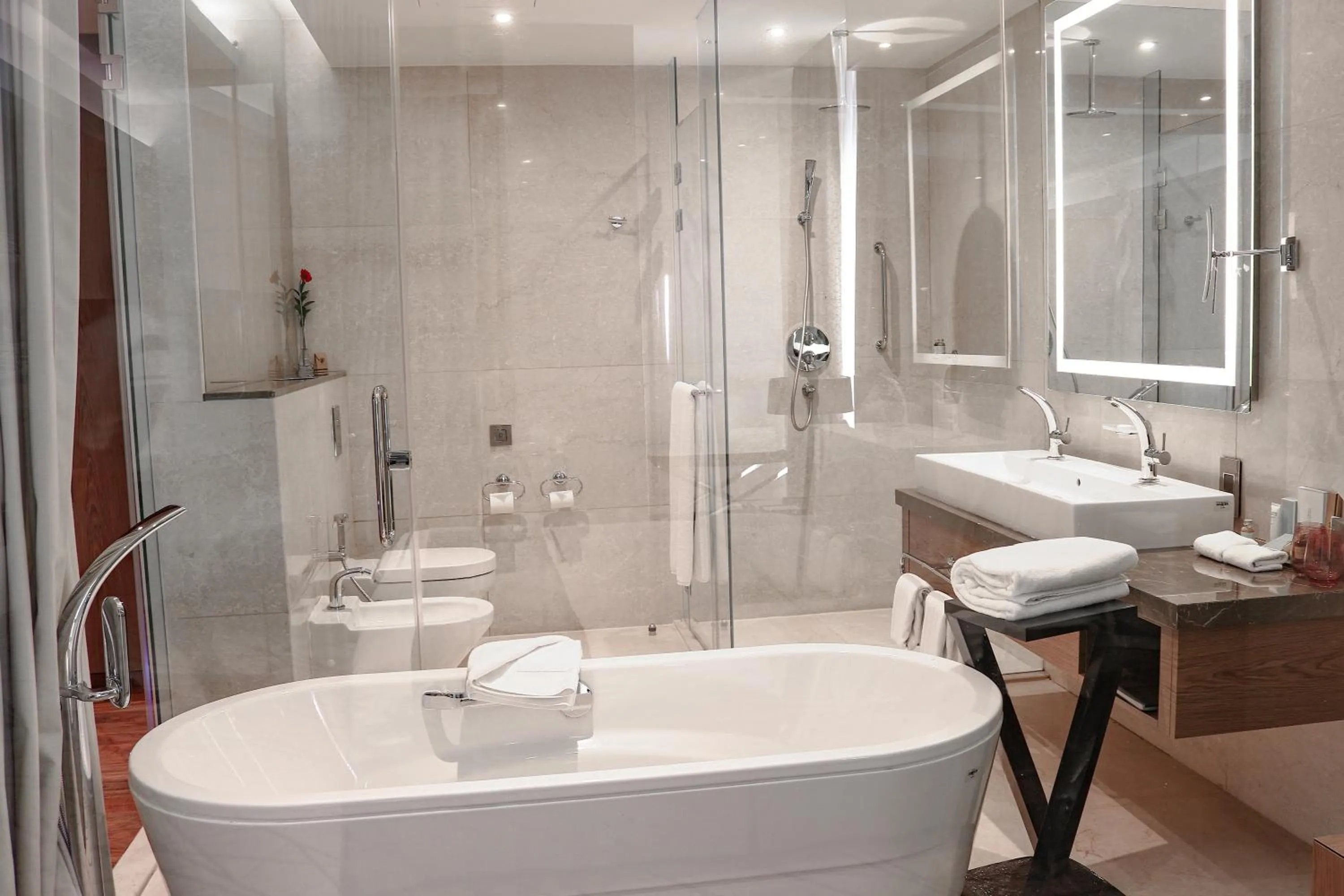 Bathroom in Millennium Plaza Doha