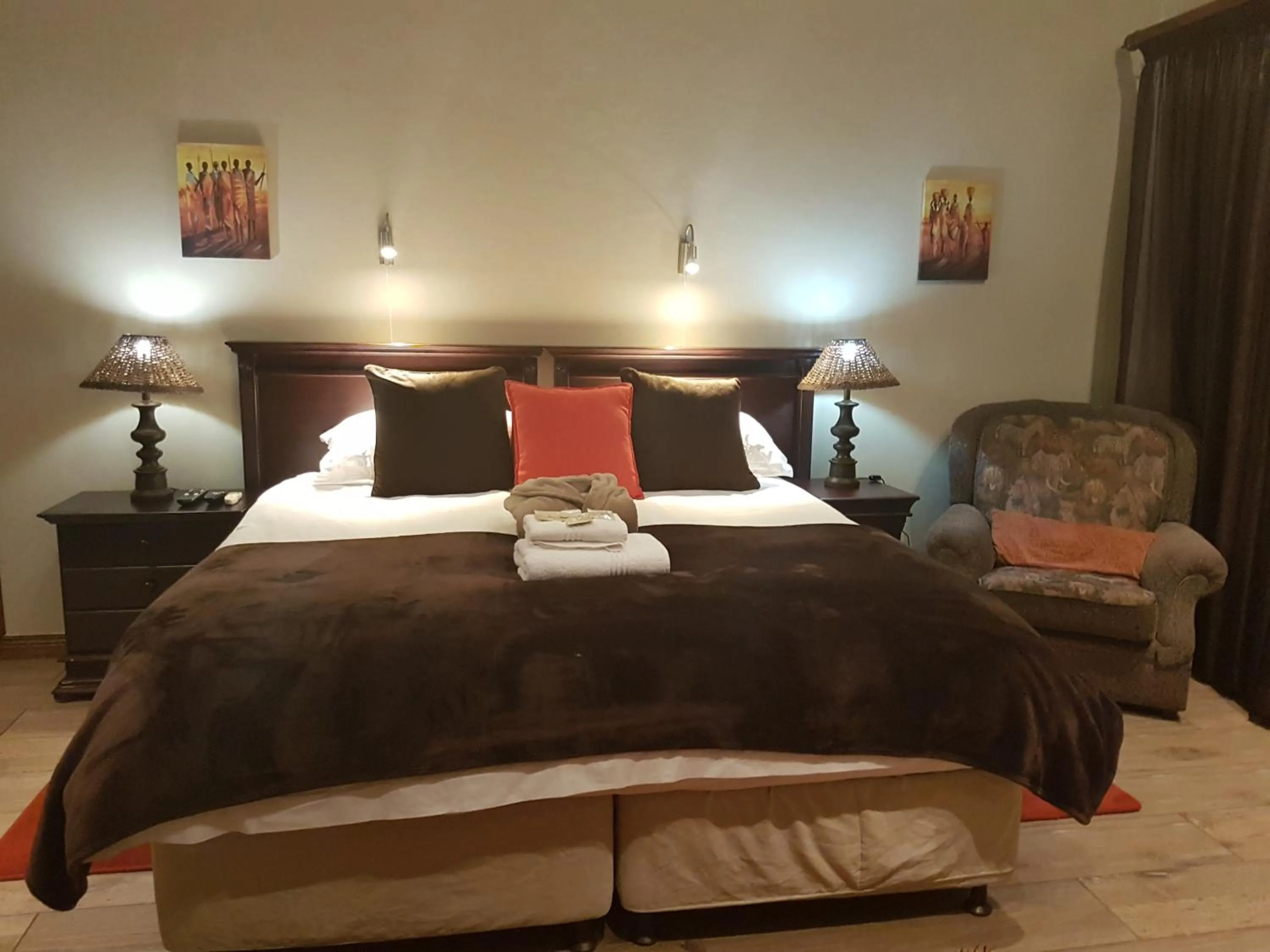 Bed in Cornerstone Guest Lodge