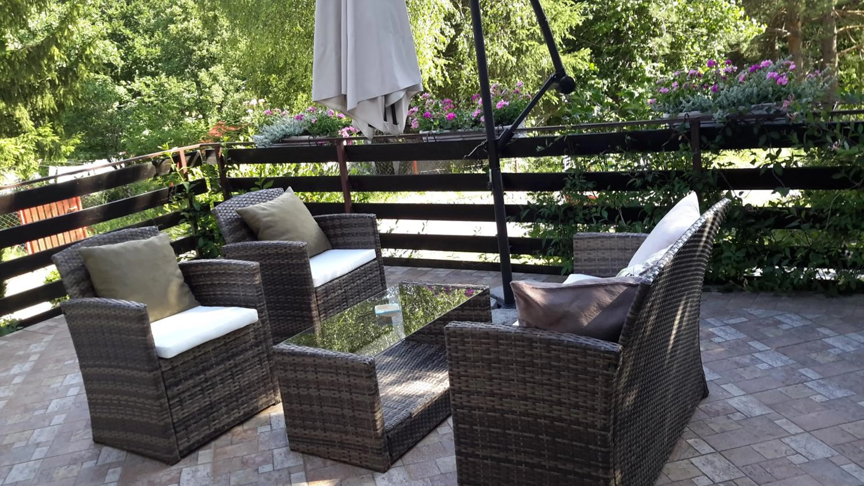 Balcony/Terrace in Villa Lykos Plitvice