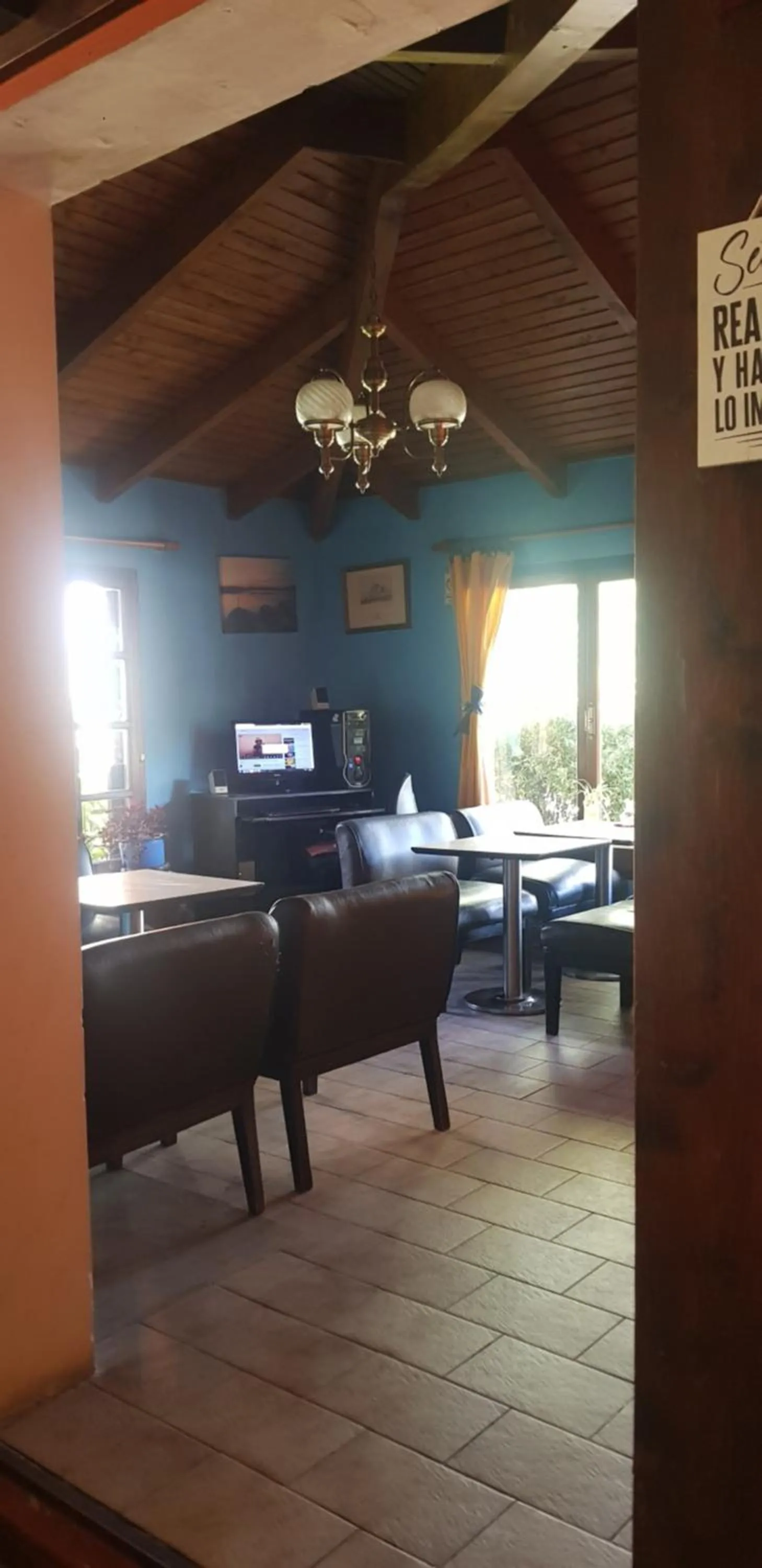 Living room in La Estacion Hostel