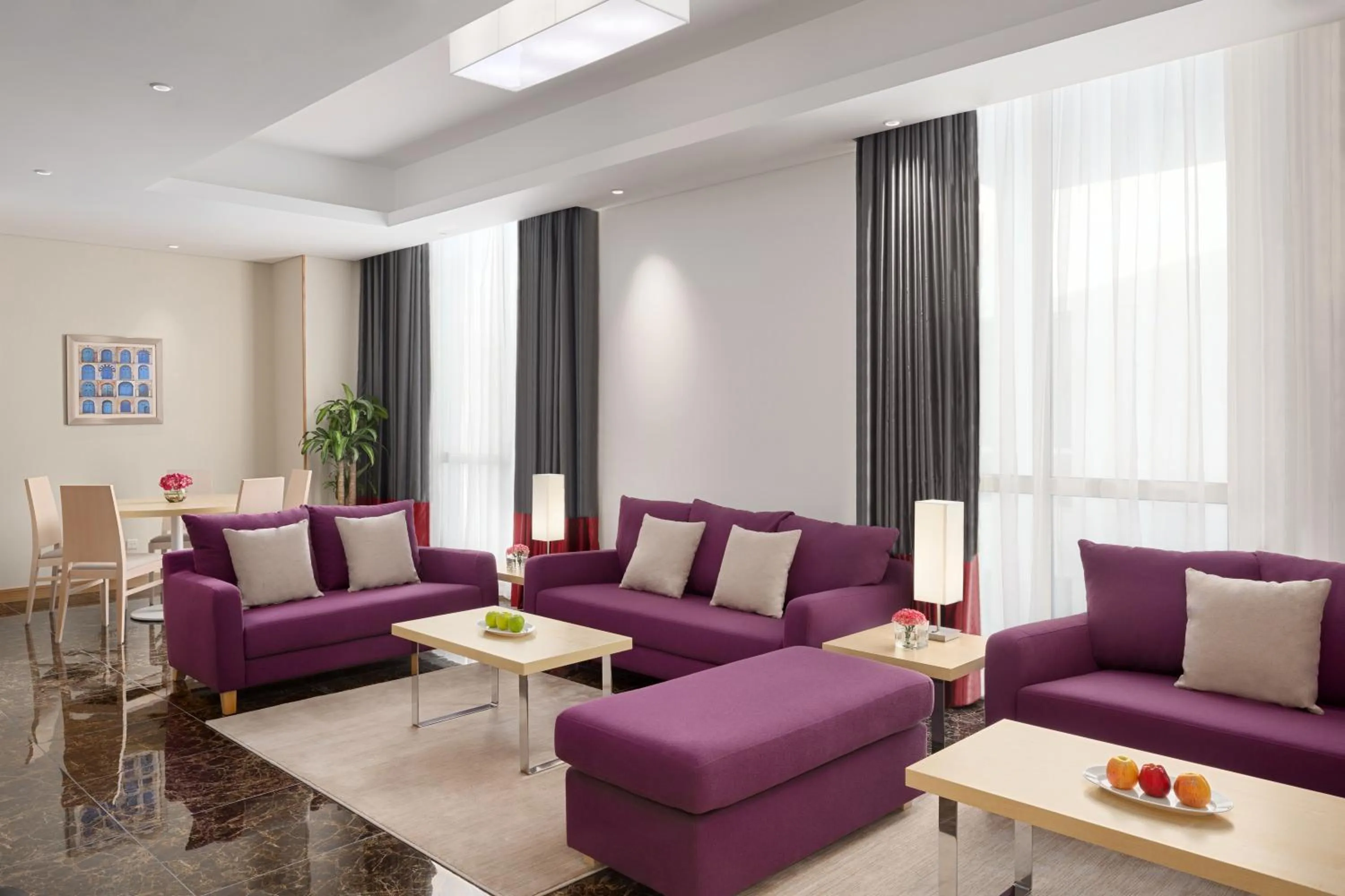Seating area in SAS Residence & Hotel Dhahran