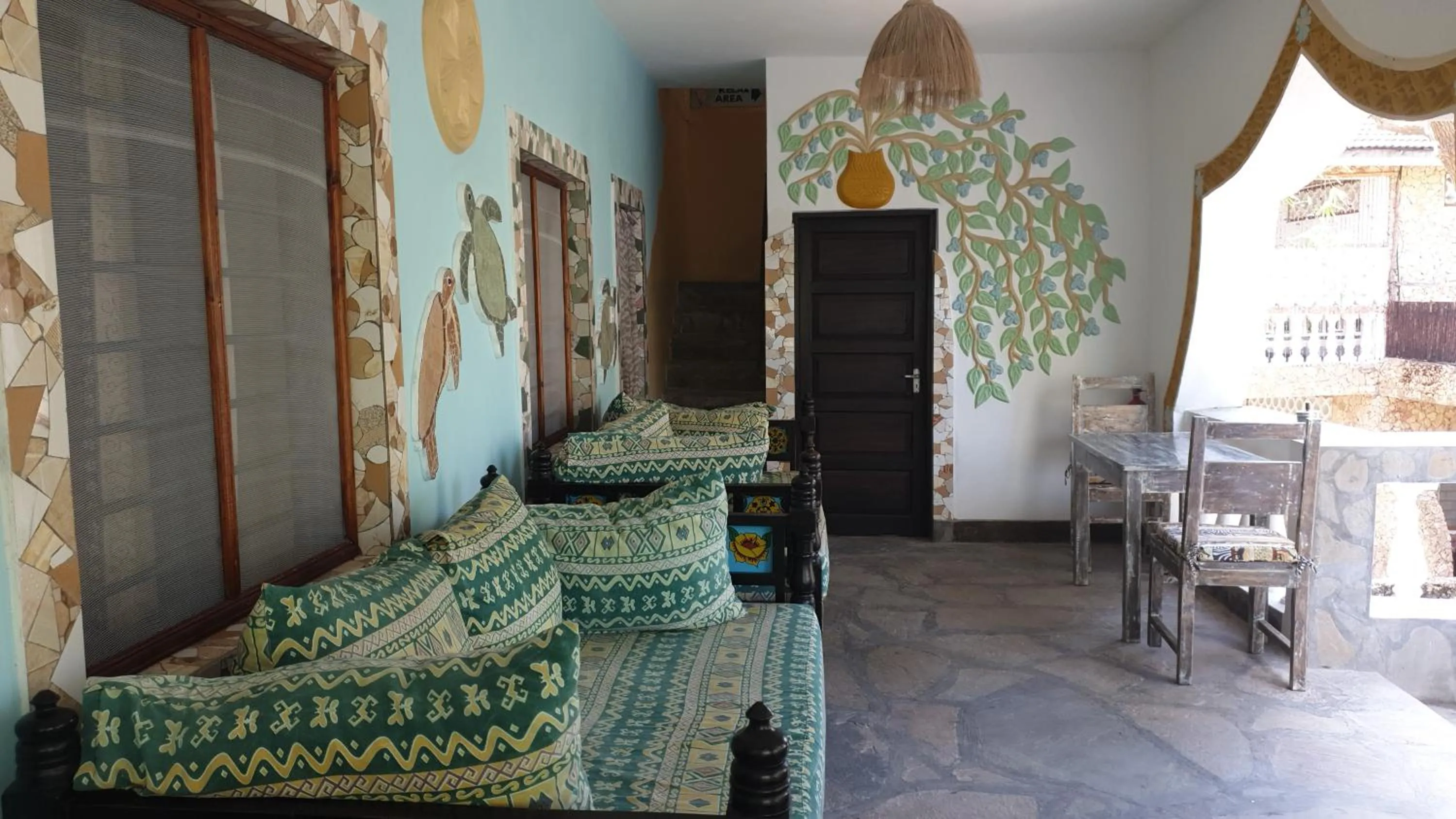 Balcony/Terrace, Bed in Marijani Holiday Resort