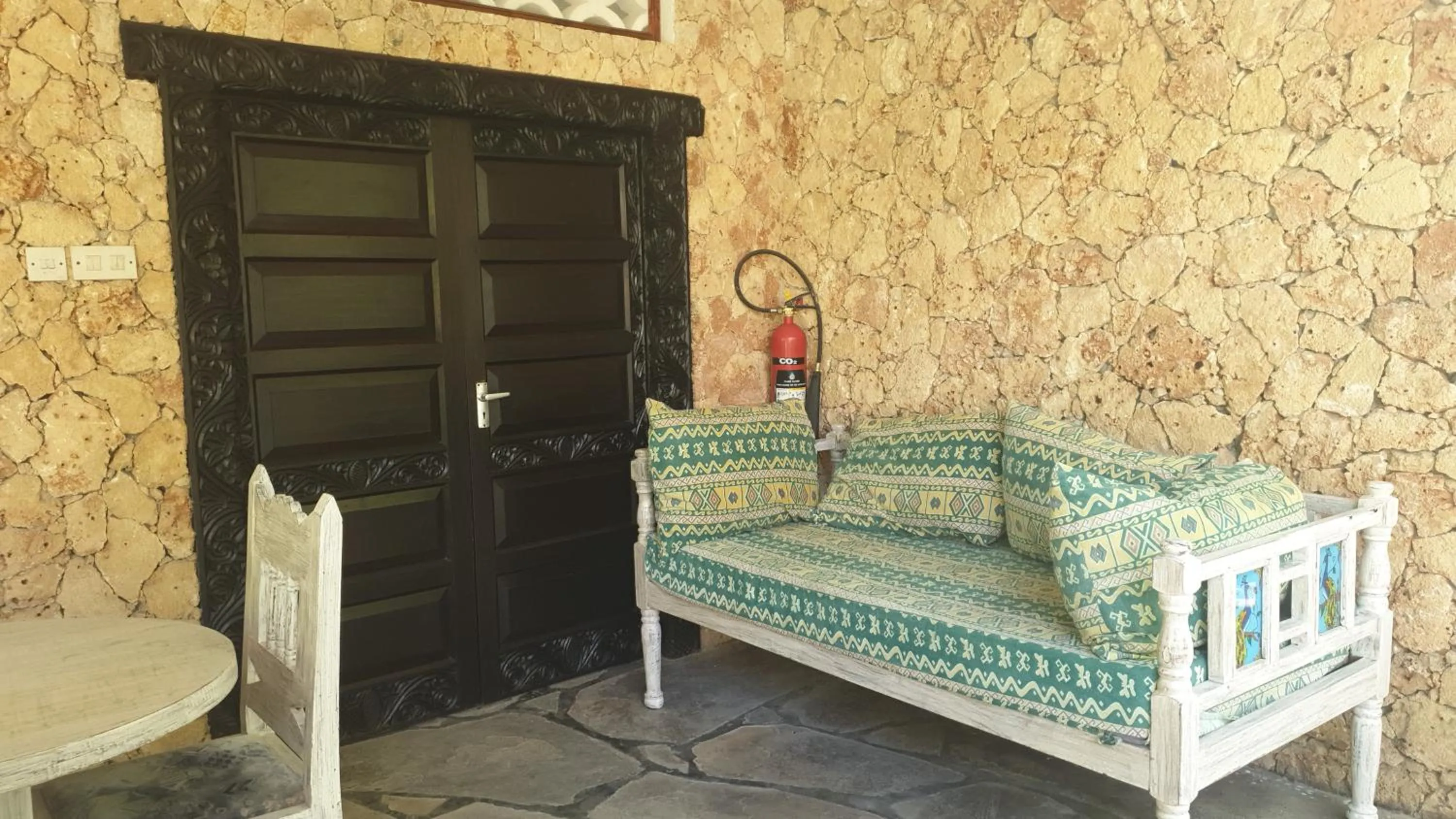 Balcony/Terrace, Bed in Marijani Holiday Resort