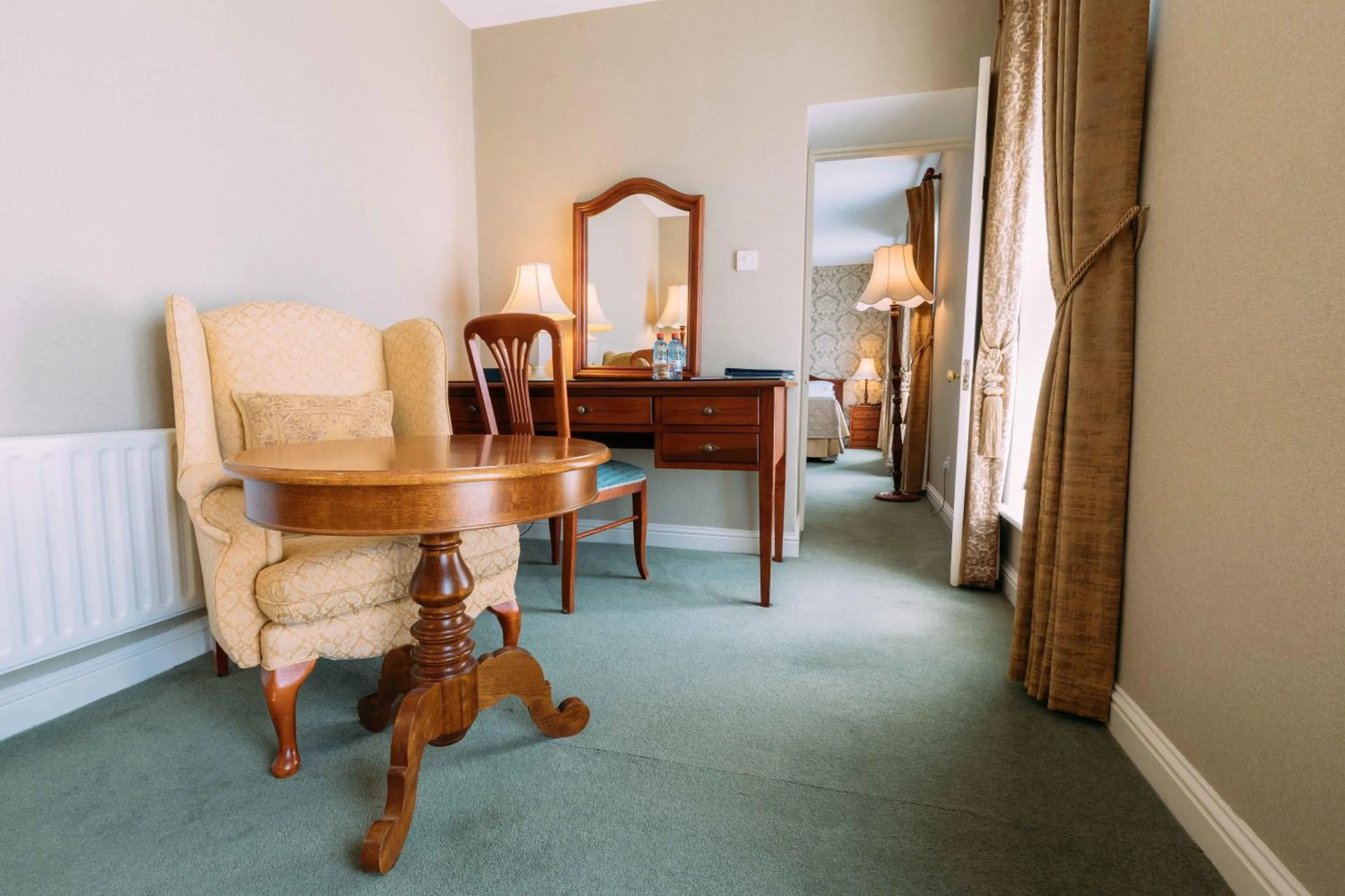 Seating area in Sheedy's Boutique Hotel