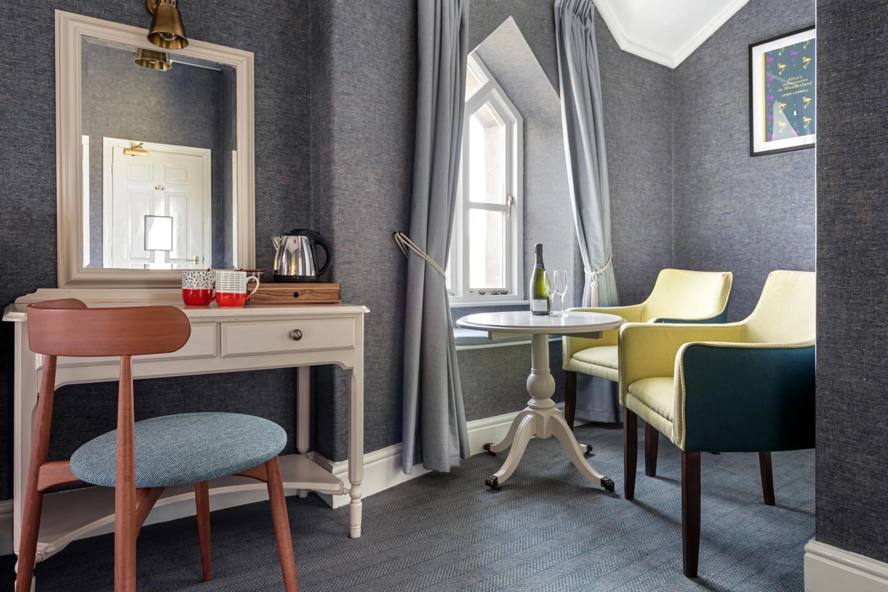 Seating area in Craig Manor