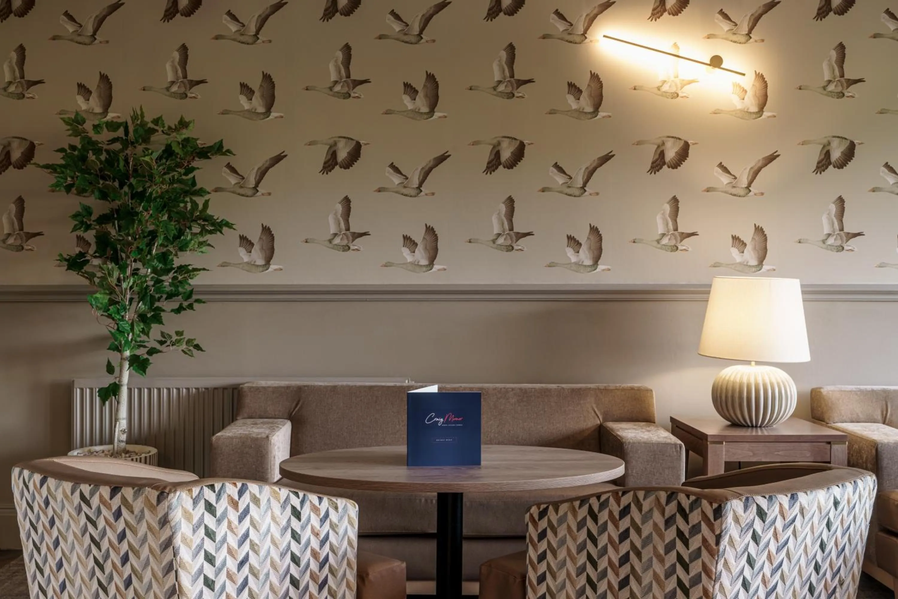 Seating area in Craig Manor