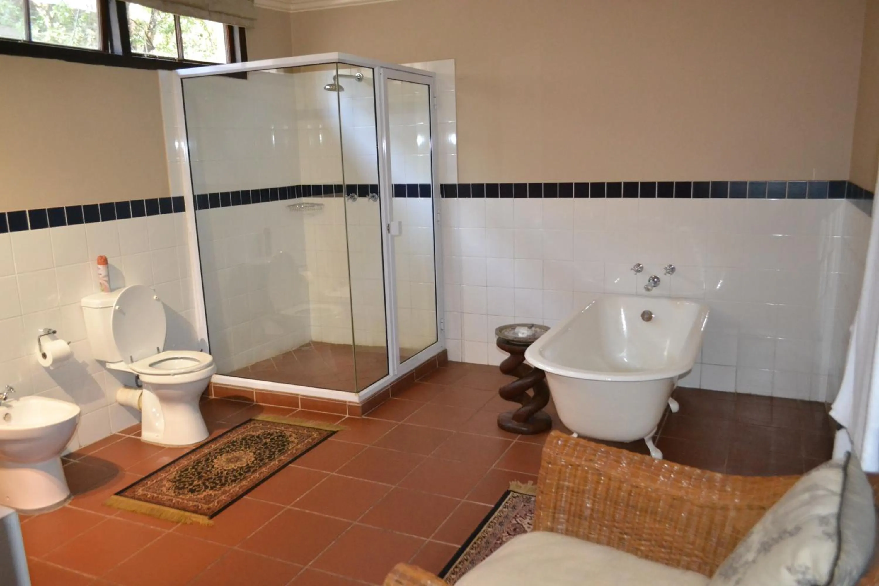 Shower in Foxwood House Boutique Hotel