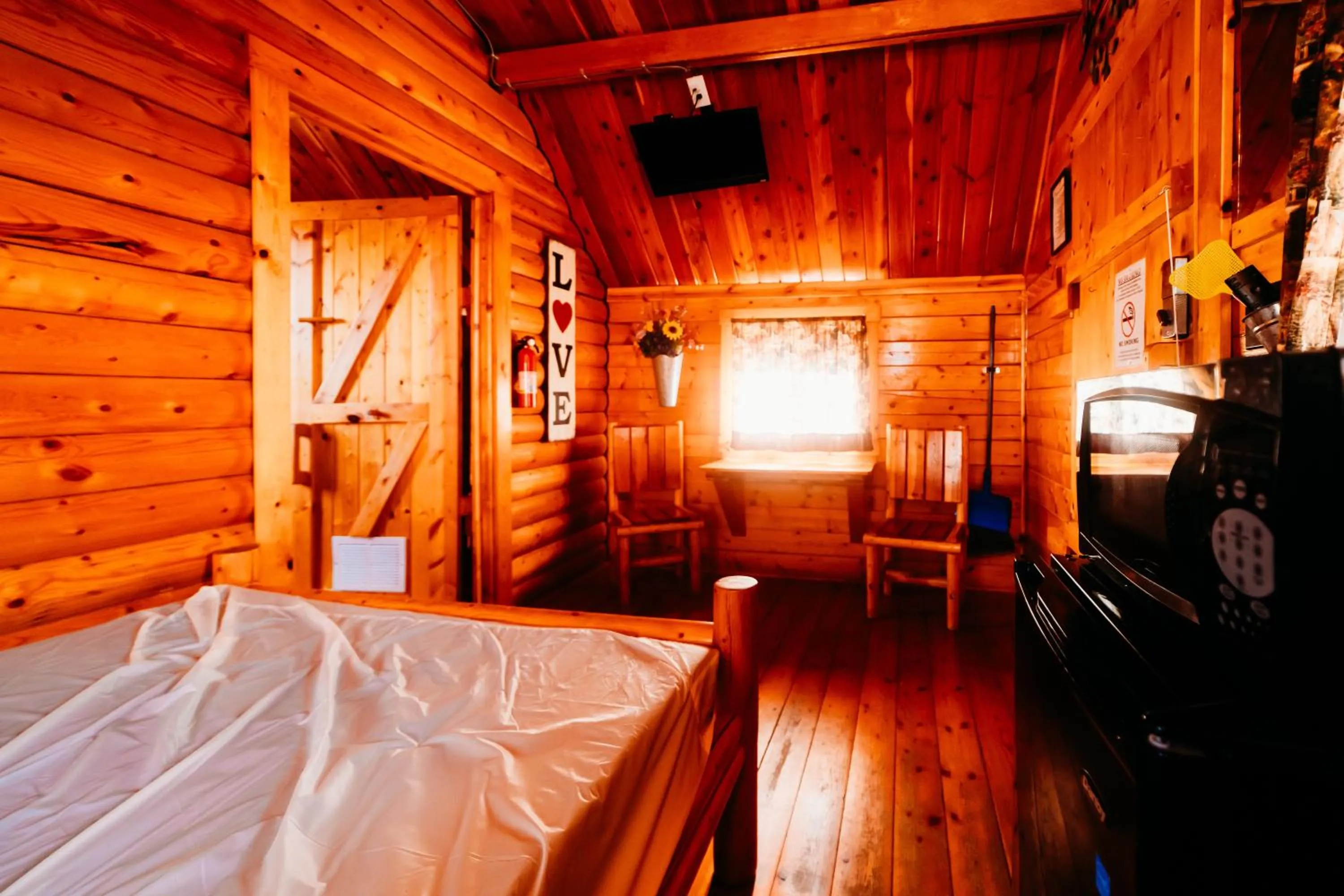 Bed in La Junta Colorado Cabins