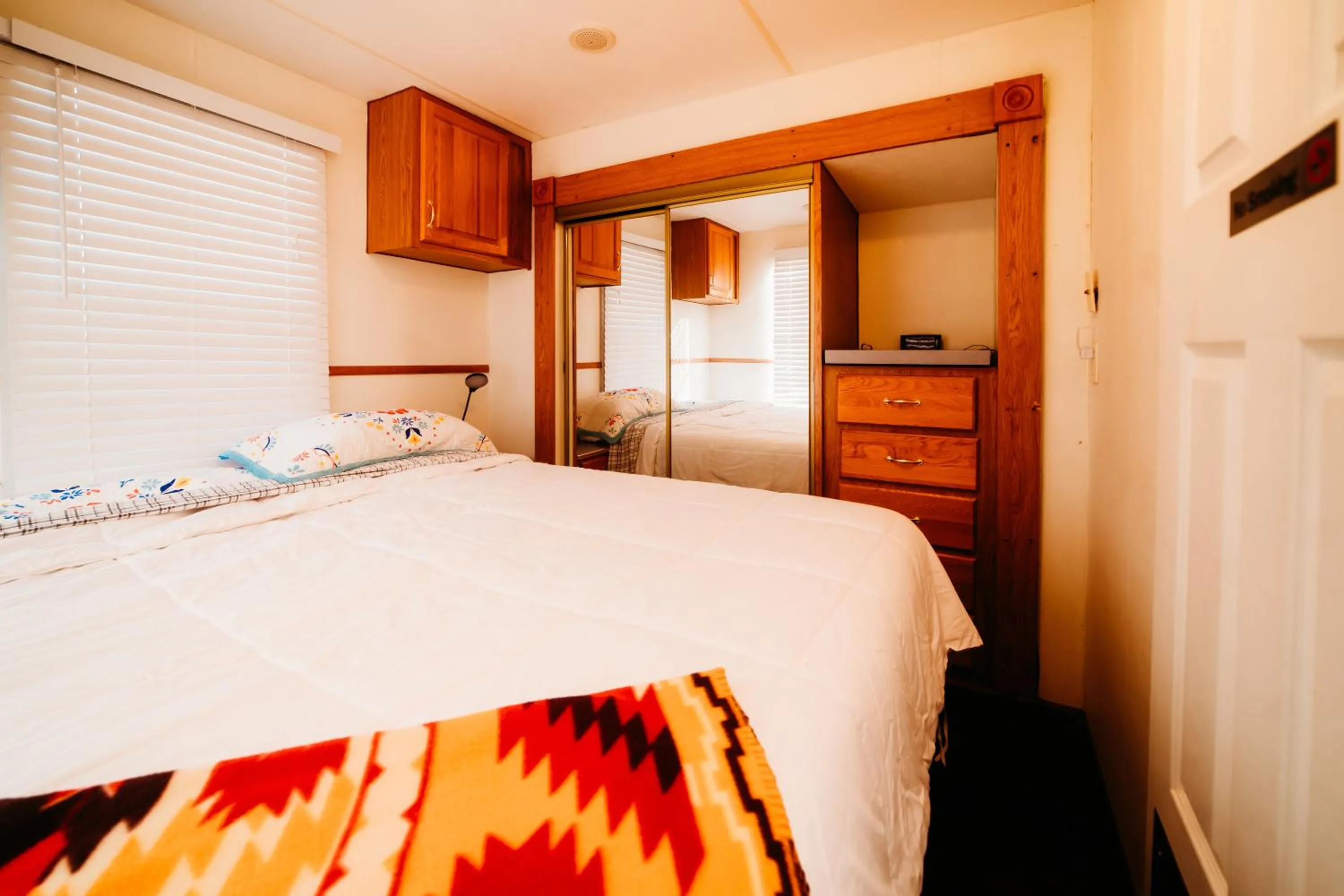 Bed in La Junta Colorado Cabins