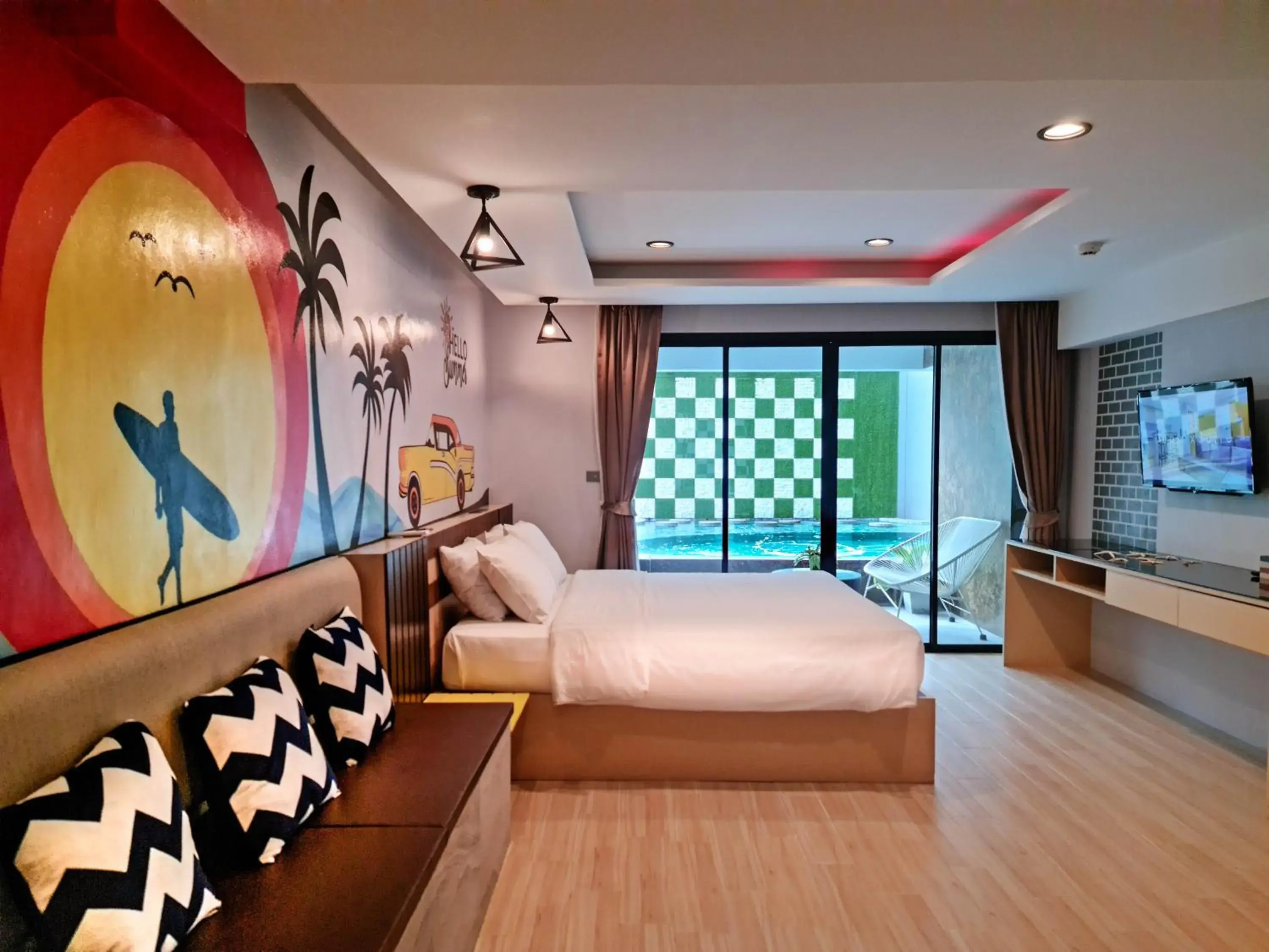 View (from property/room), Bed in OneLoft Hotel View (from property/room), Bed in OneLoft Hotel