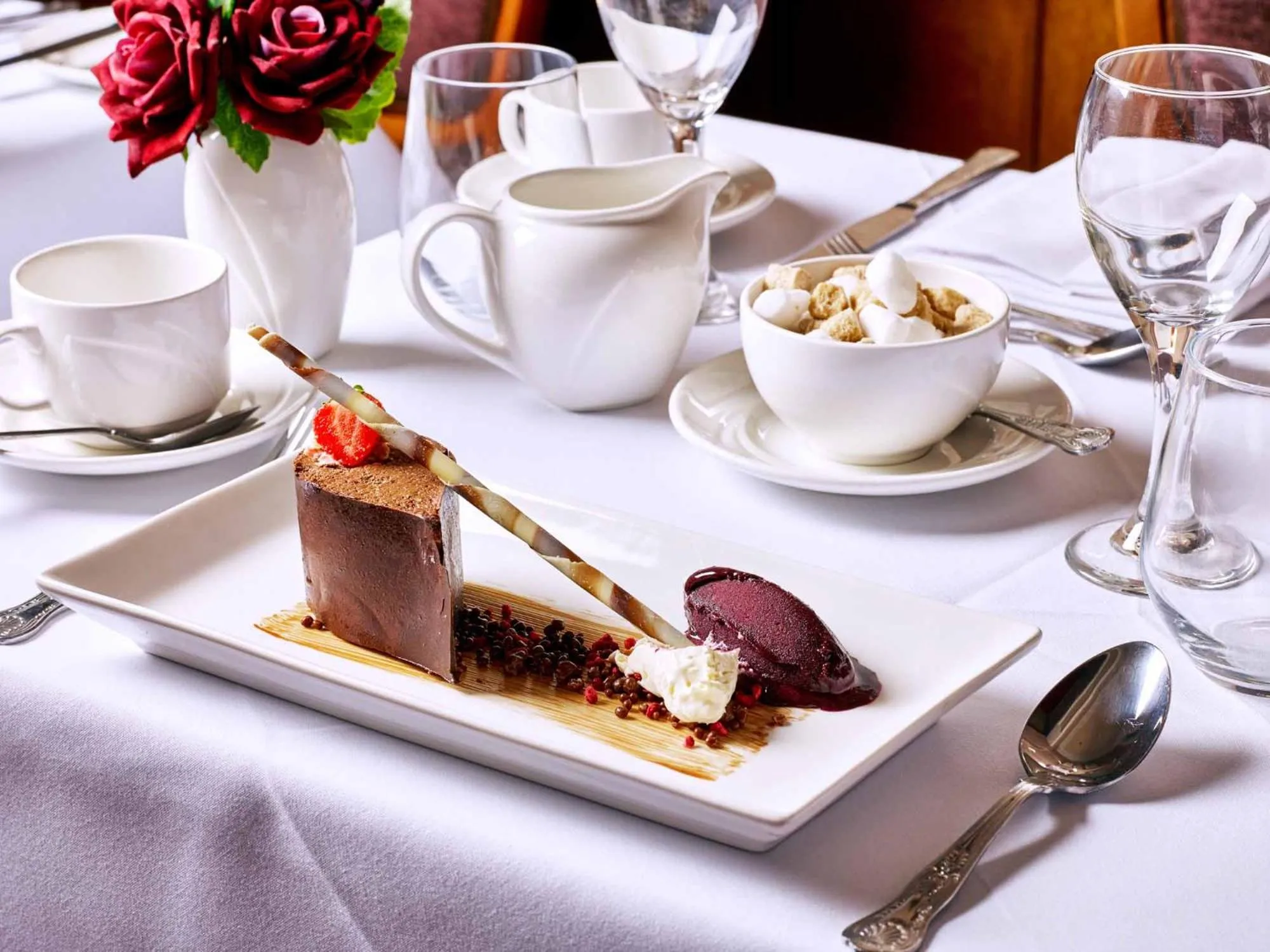 Food close-up in Dumbleton Hall Hotel