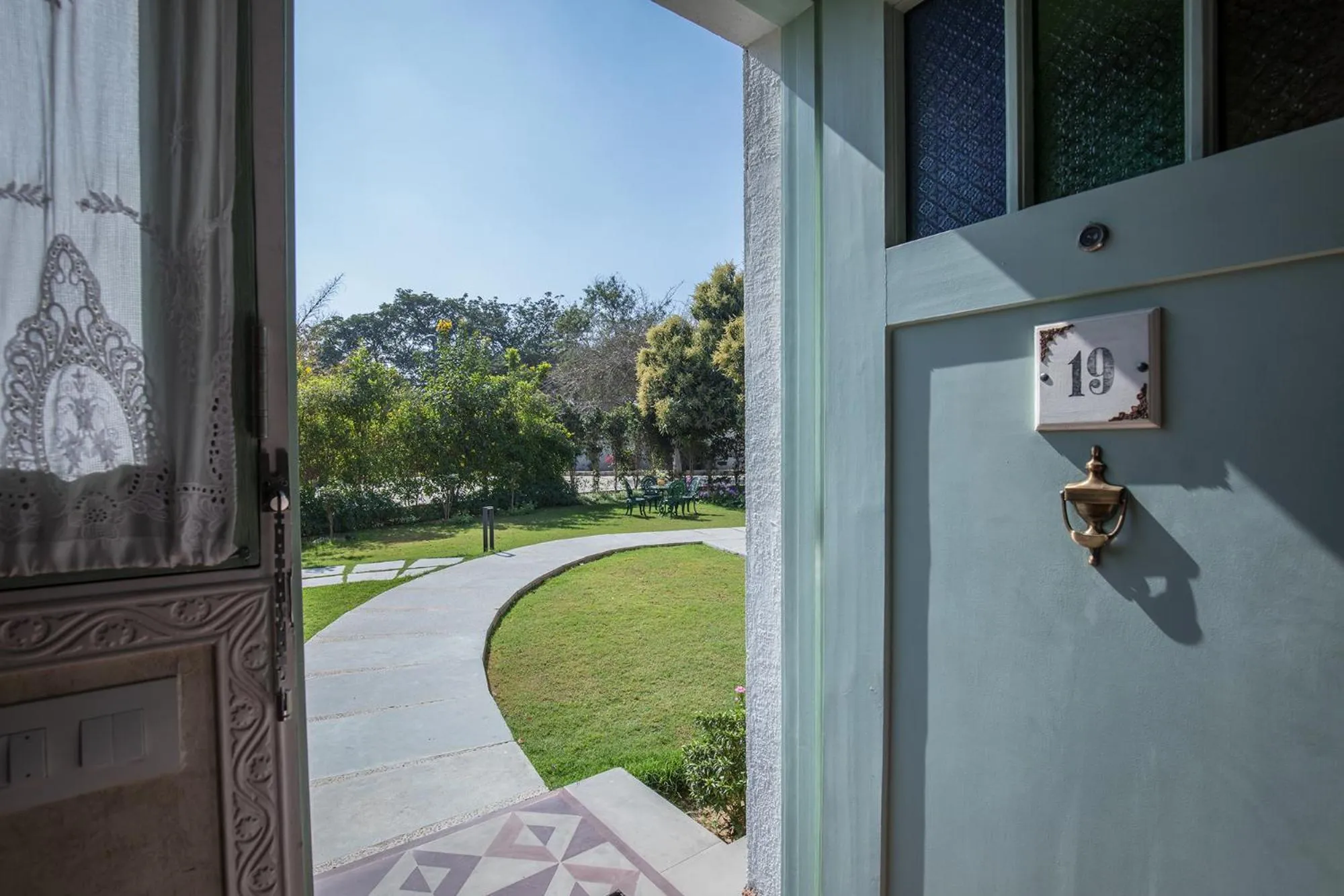 Garden view in Karma Chalets