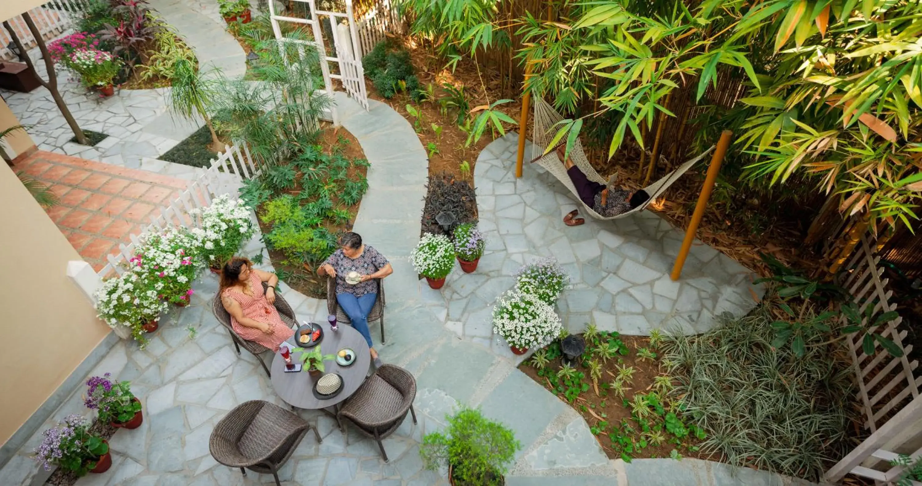 Garden view in Karma Chalets Garden view in Karma Chalets