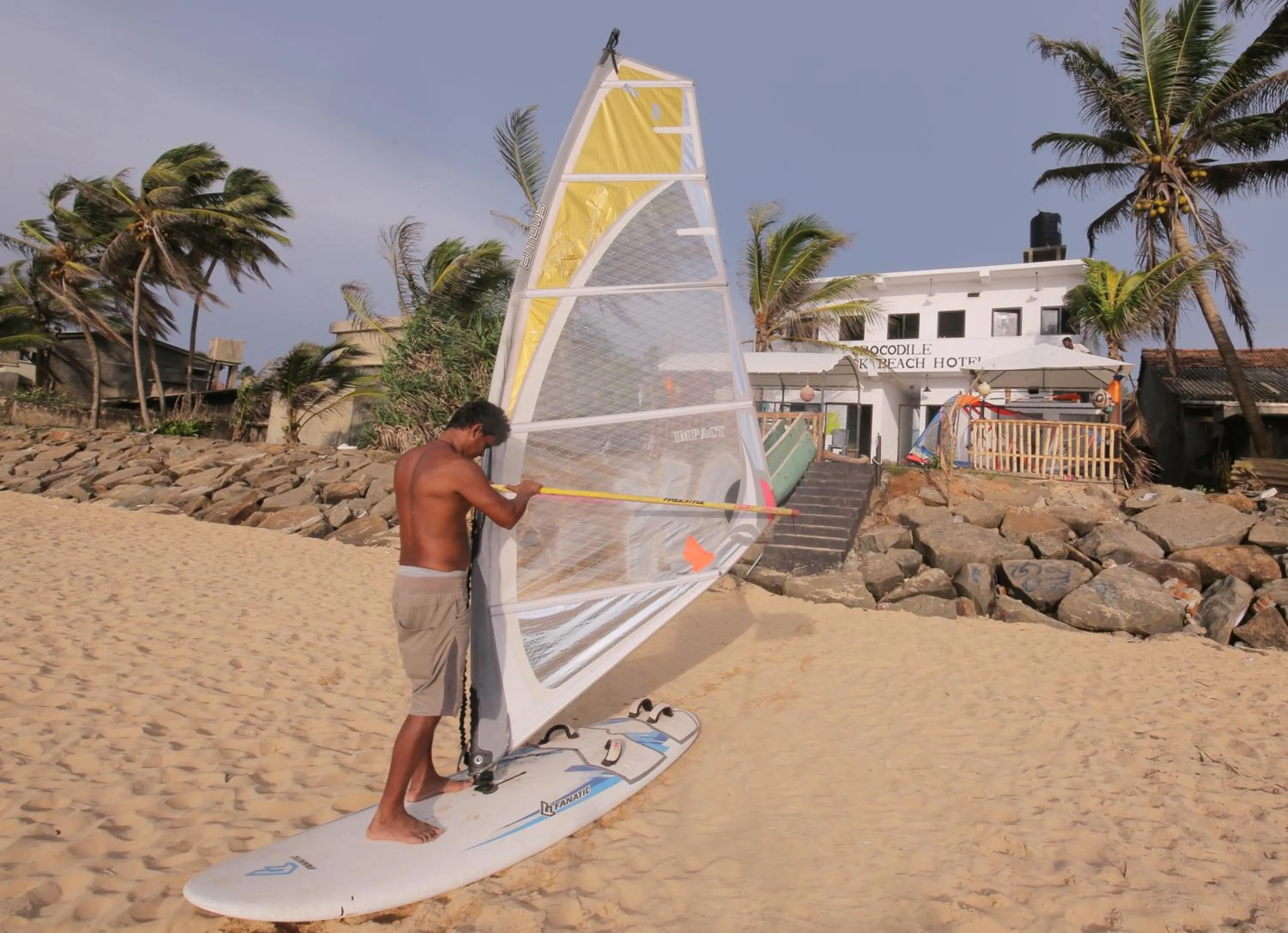 Windsurfing in Villa crocodile beach