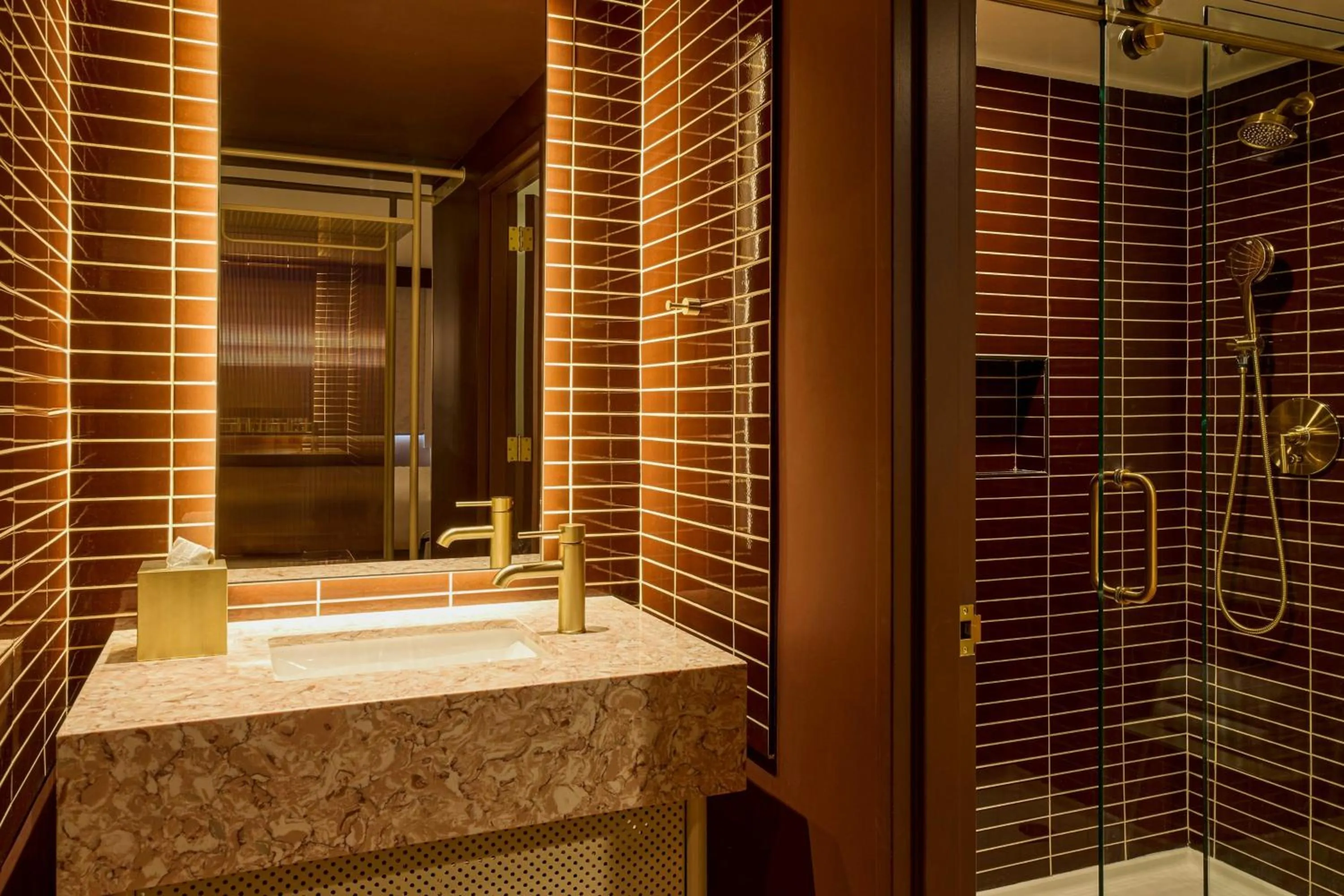 Bathroom in Downright Austin, A Renaissance Hotel