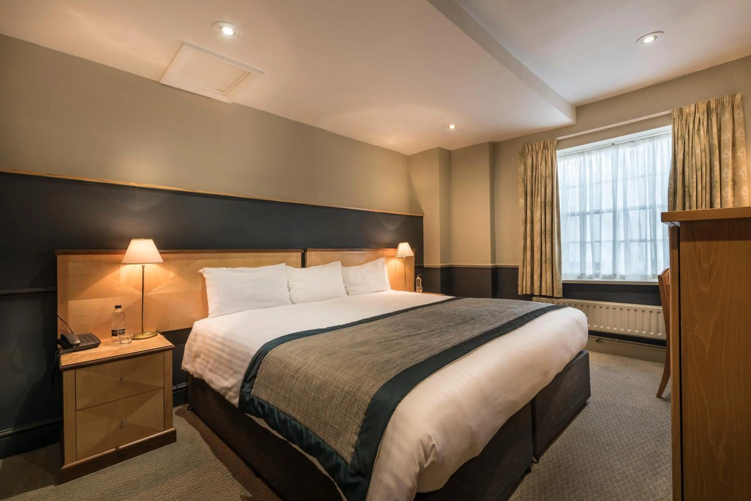 Bedroom, Bed in The Swan Hotel, Stafford, Staffordshire - The Coaching Inn Group