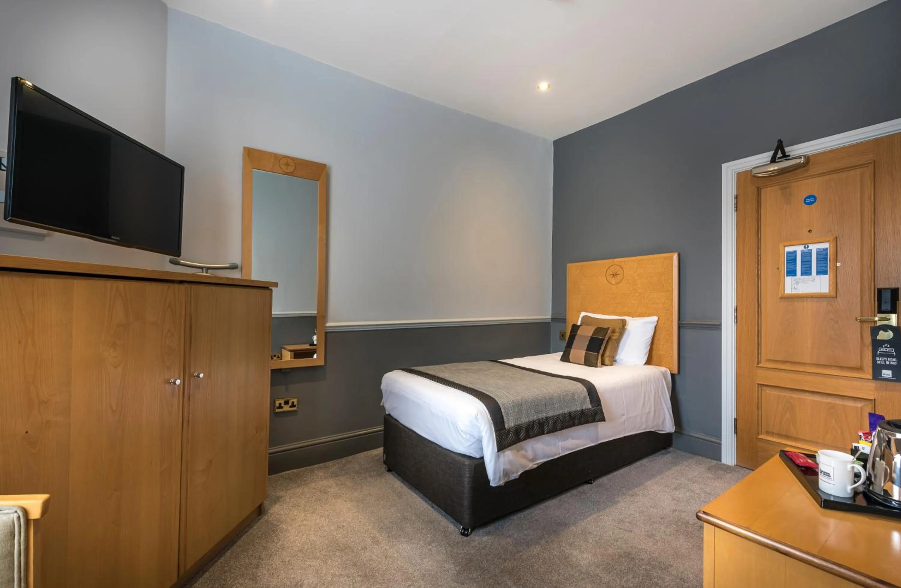 Bedroom, Bed in The Swan Hotel, Stafford, Staffordshire - The Coaching Inn Group