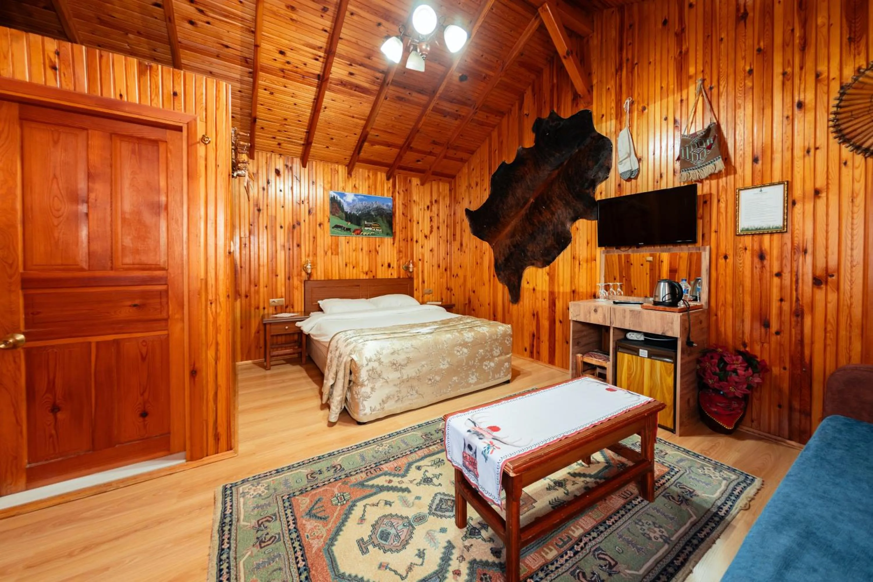 Bed in Abant Doğa Köşkü