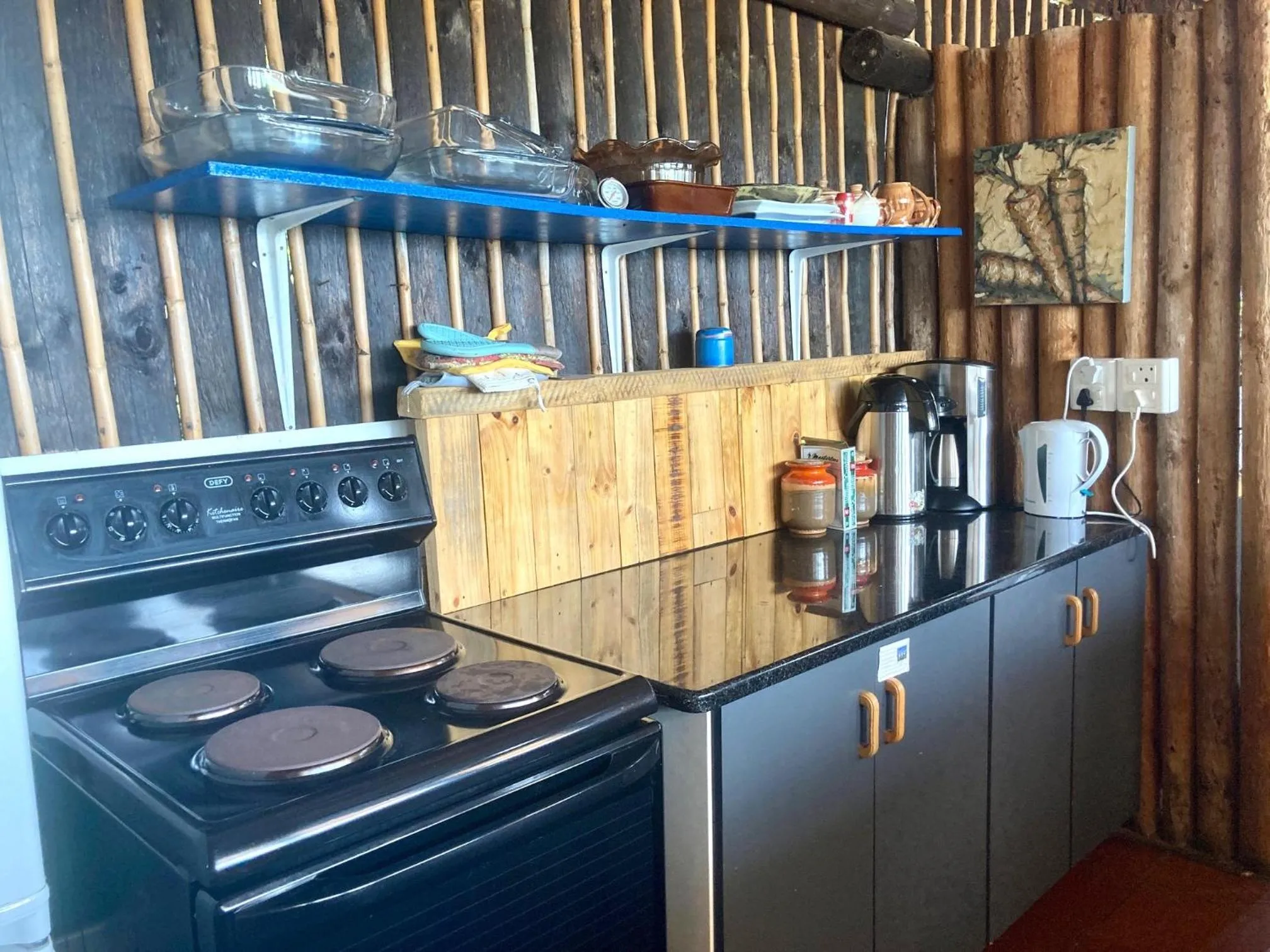 Communal kitchen in Protea Wilds Retreat