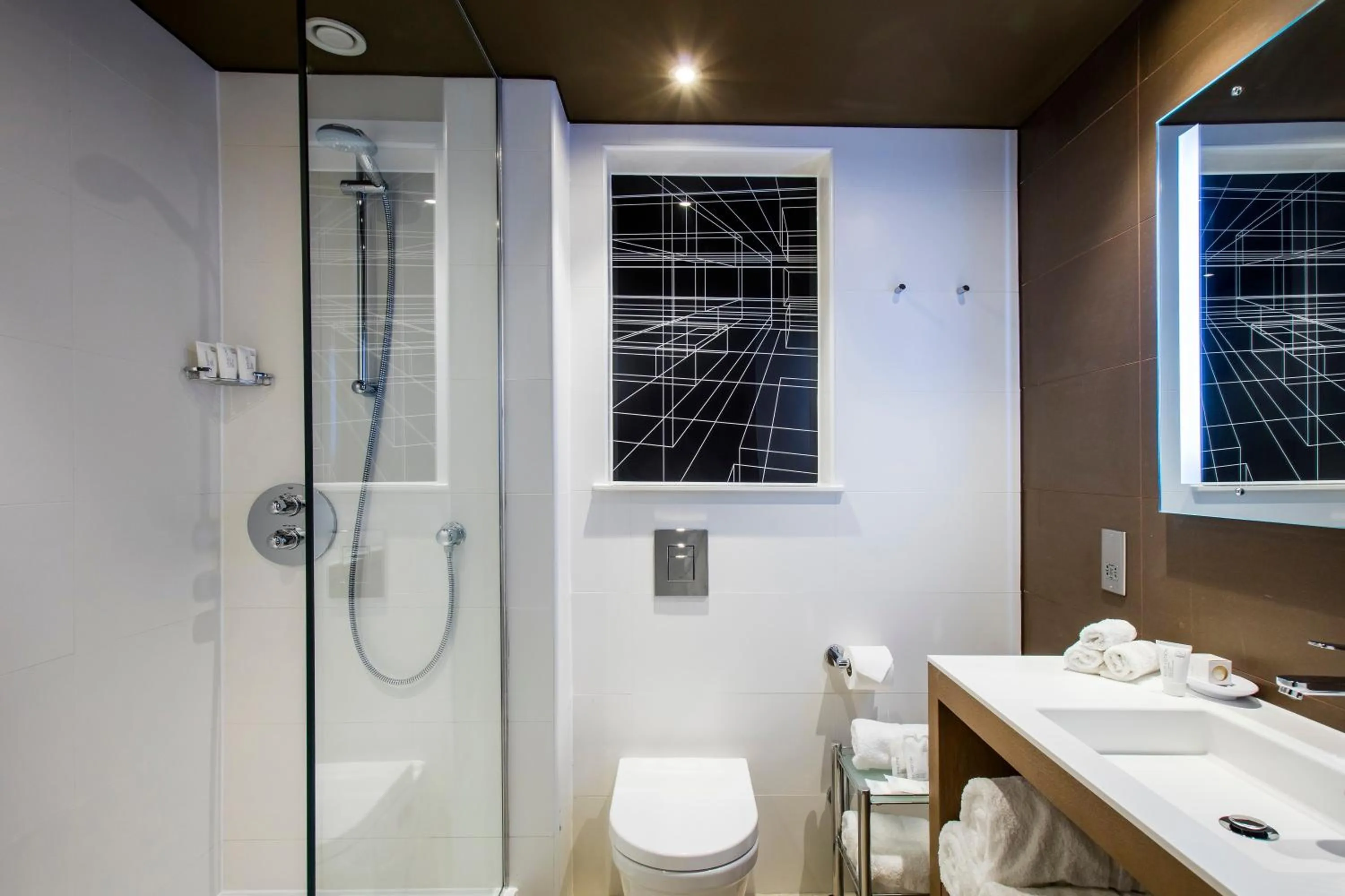 Shower in AC Hotel by Marriott Birmingham