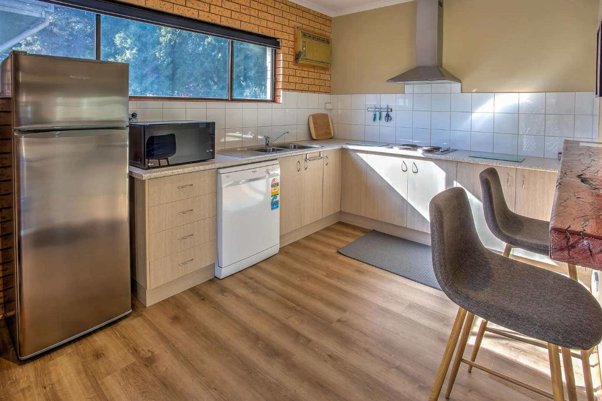 kitchen in The Bright Motor Inn