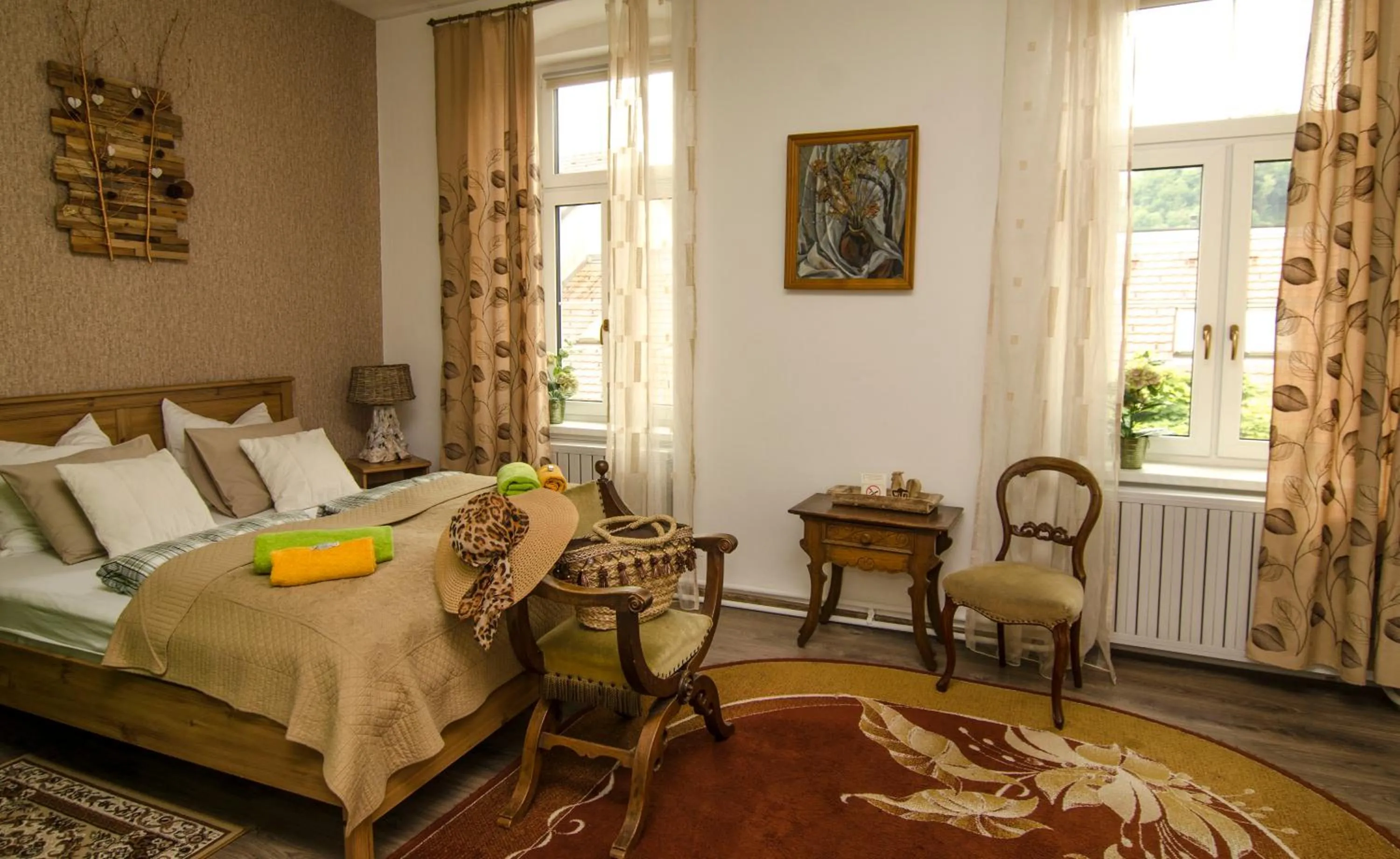 Bed in Trubarjev Art Boutique hotel