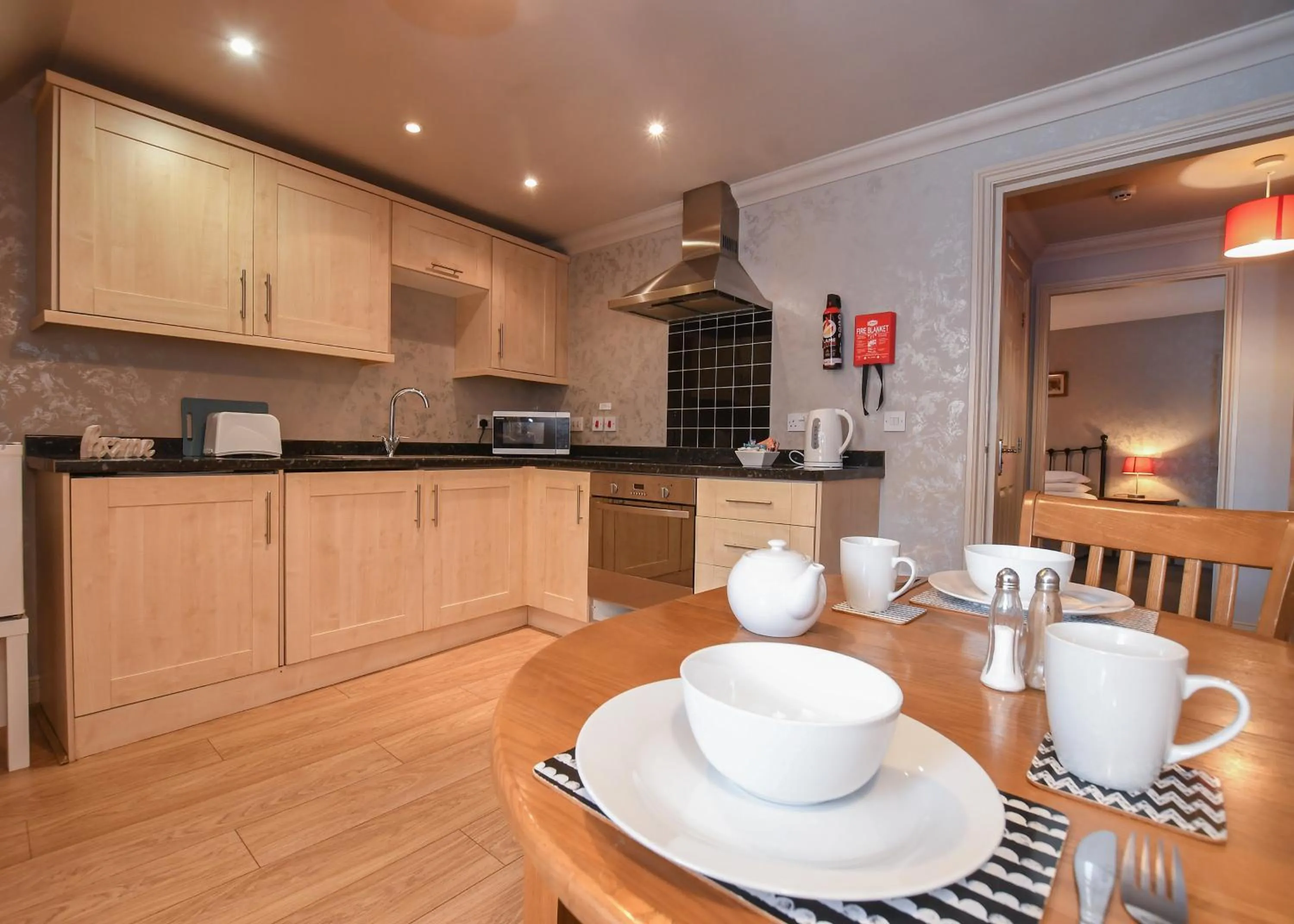 Kitchen or kitchenette in The Queens Hotel & Victoria Cloisters Apartments