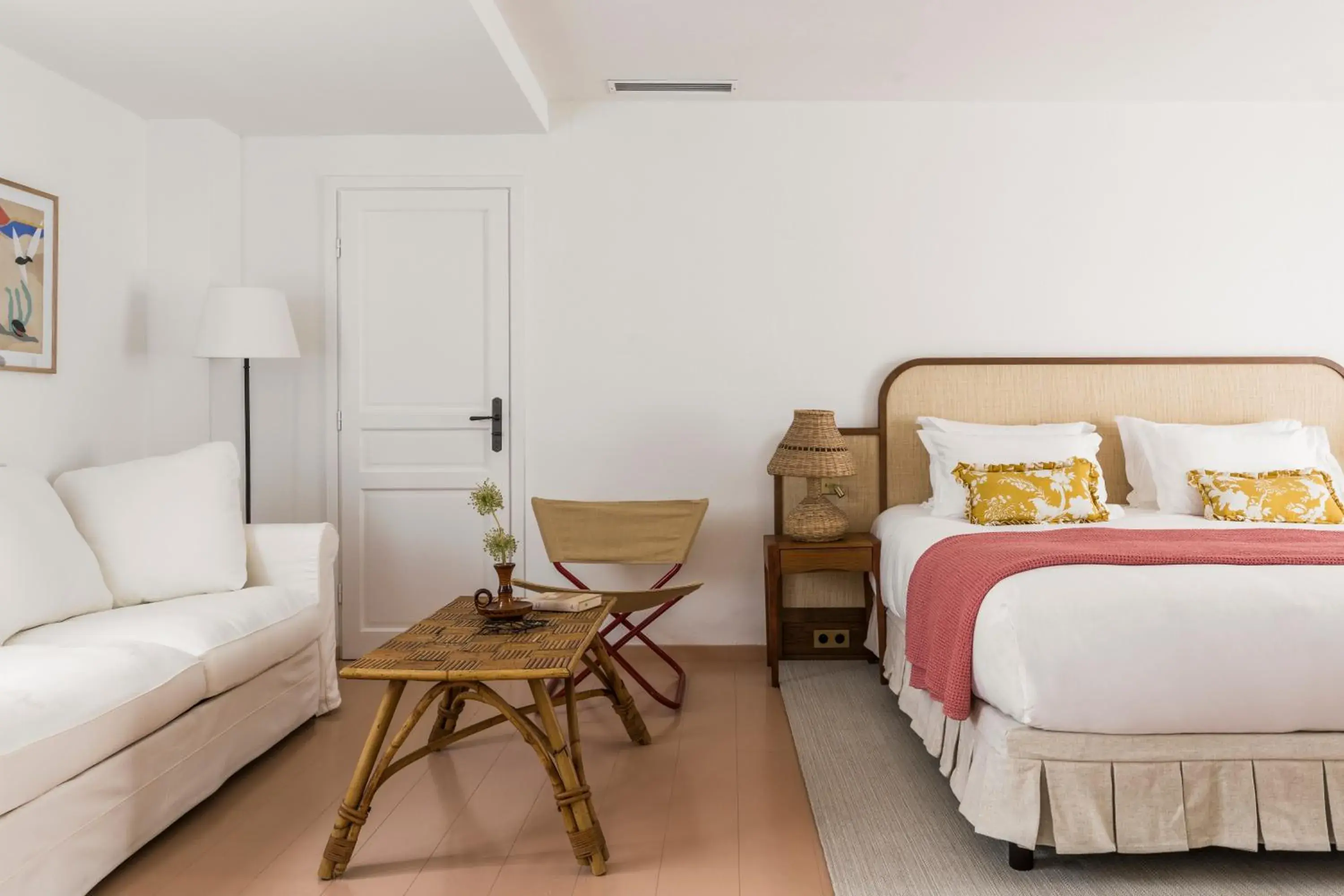 Bedroom, Bed in Hôtel La Tartane Saint-Tropez Bedroom, Bed in Hôtel La Tartane Saint-Tropez