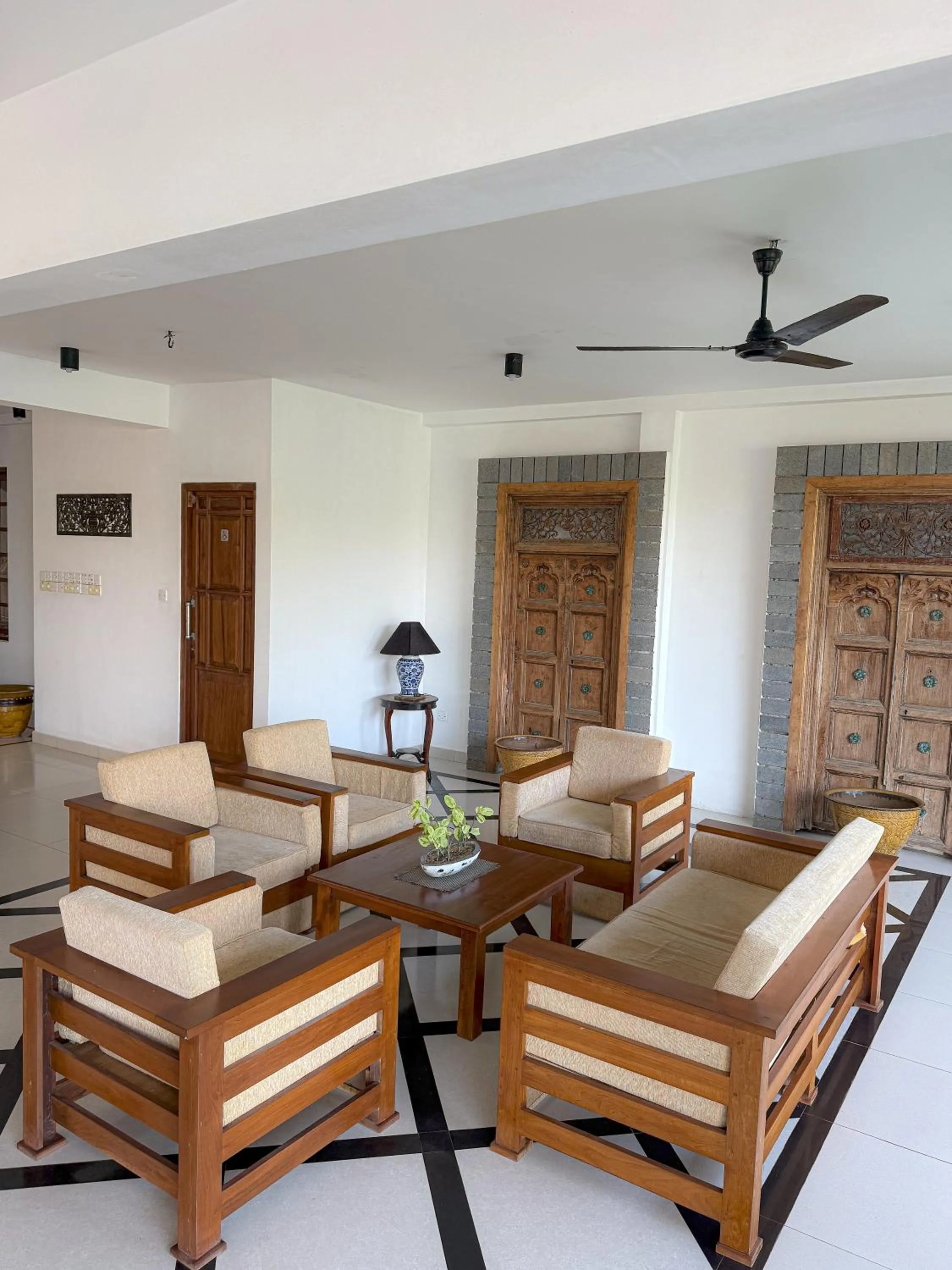 Seating area in Serendib Beach Hotel