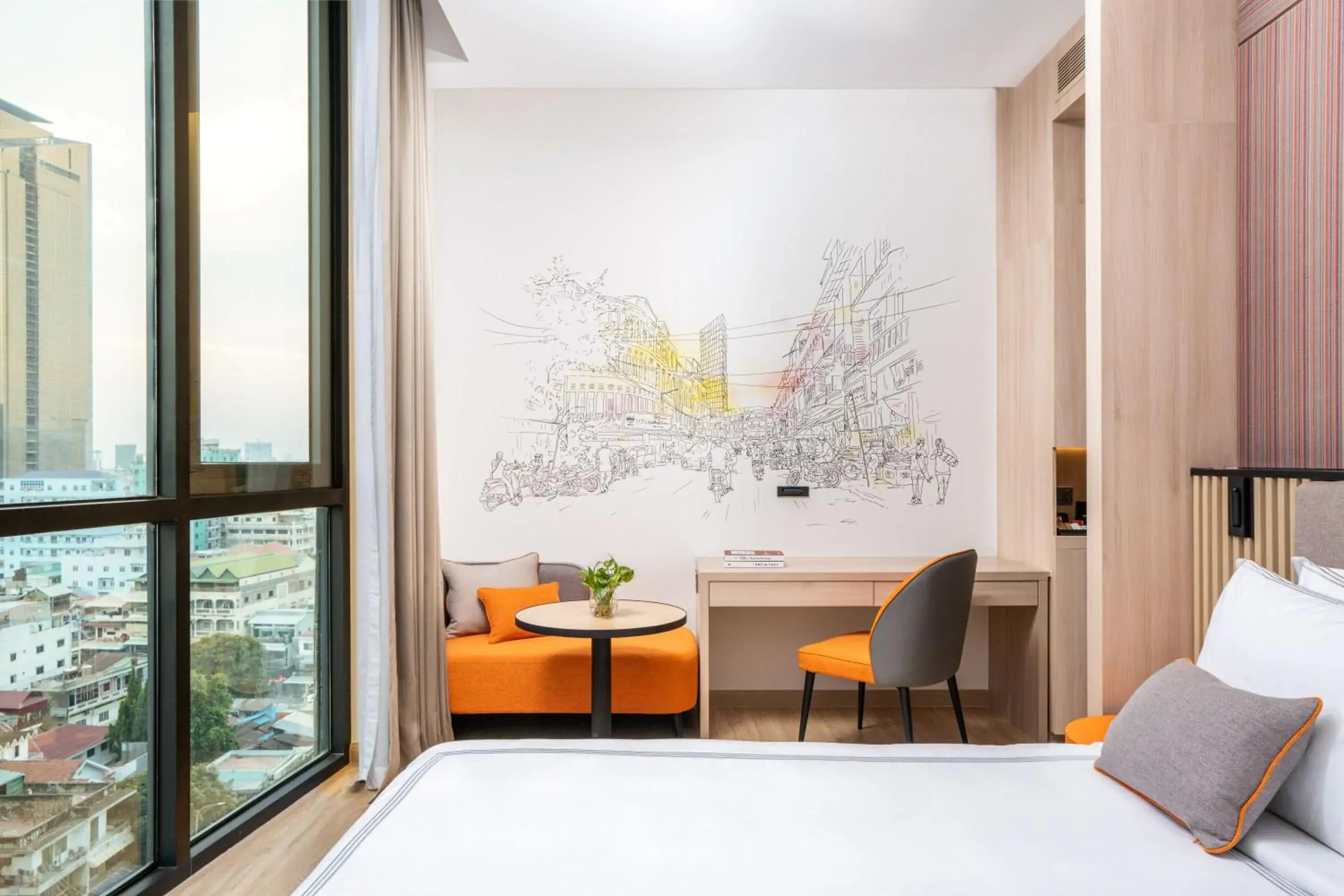 Bedroom, Bed in Capri by Fraser, Phnom Penh Bedroom, Bed in Capri by Fraser, Phnom Penh