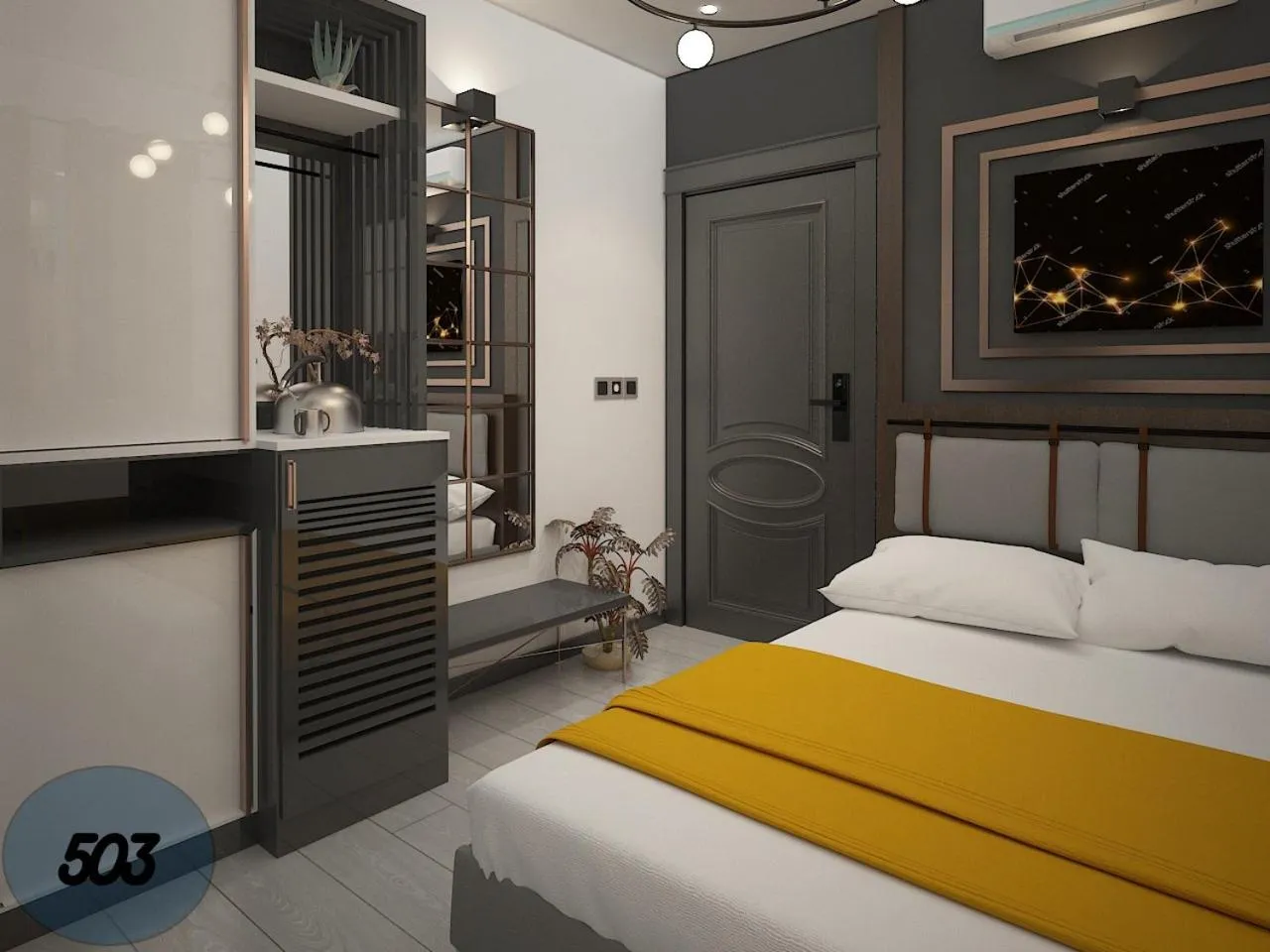 Bed in Exporoyal Hotel