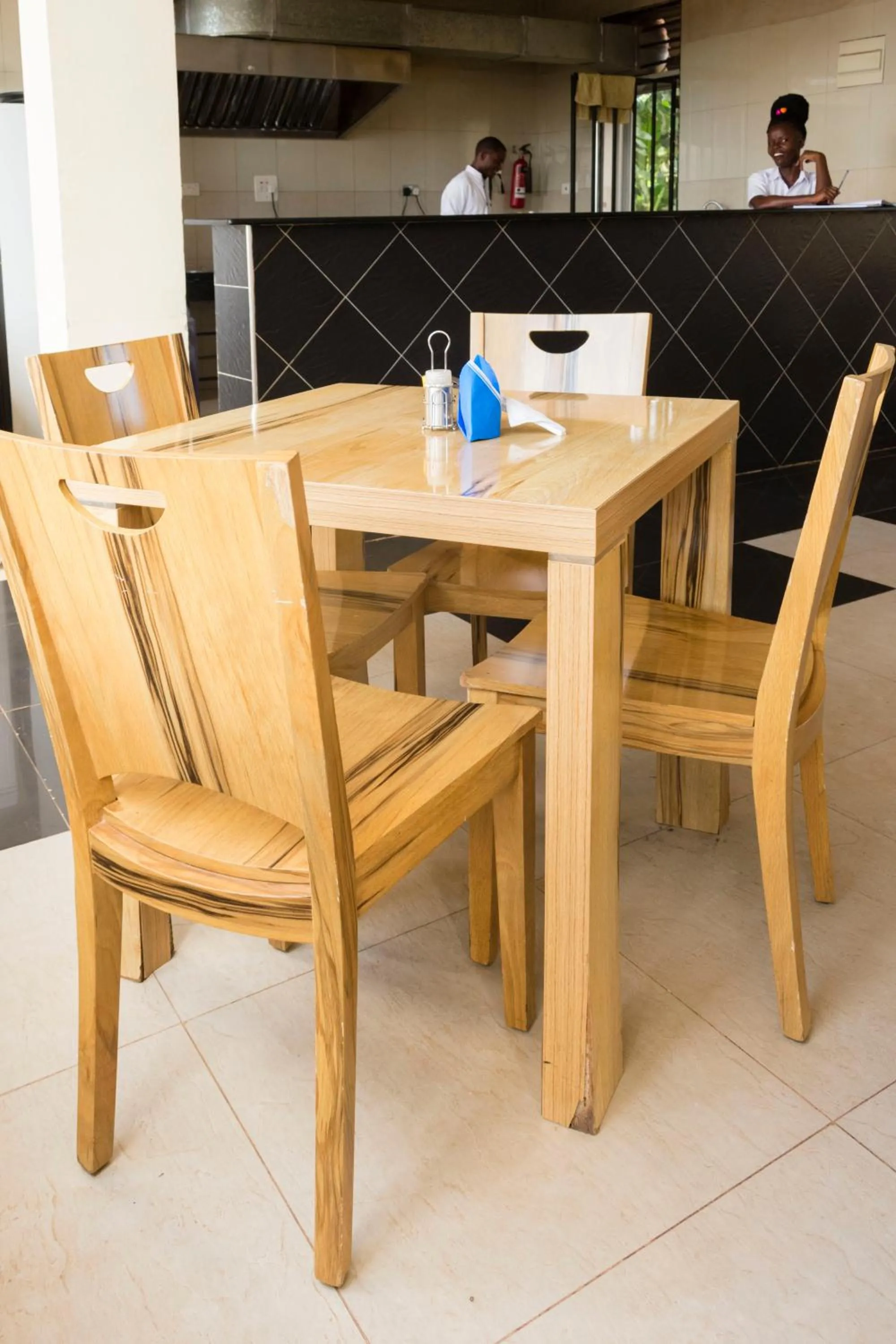 Dining area in Remmings Hotel Kampala