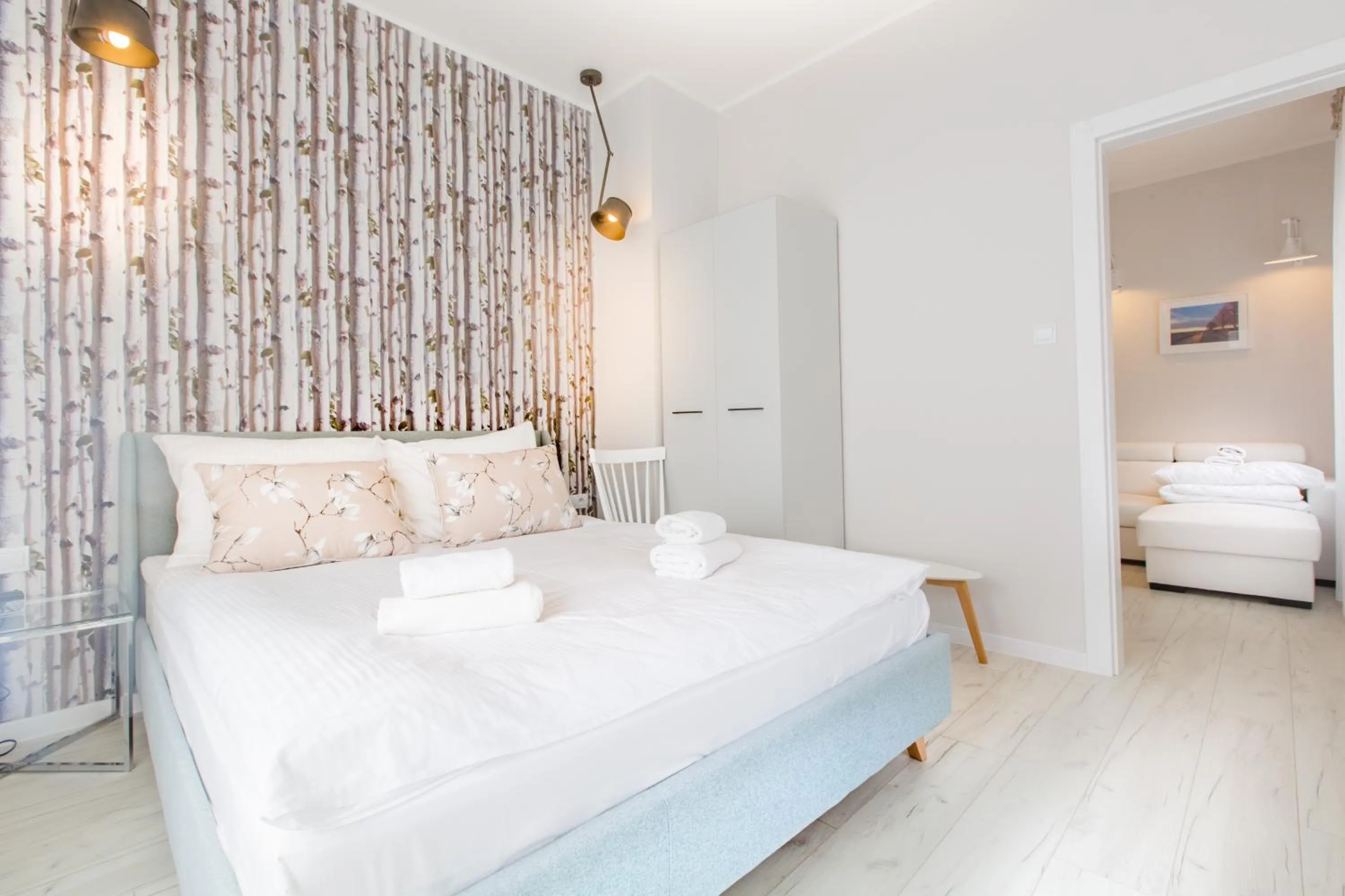 Bedroom, Bed in Apartamenty City.