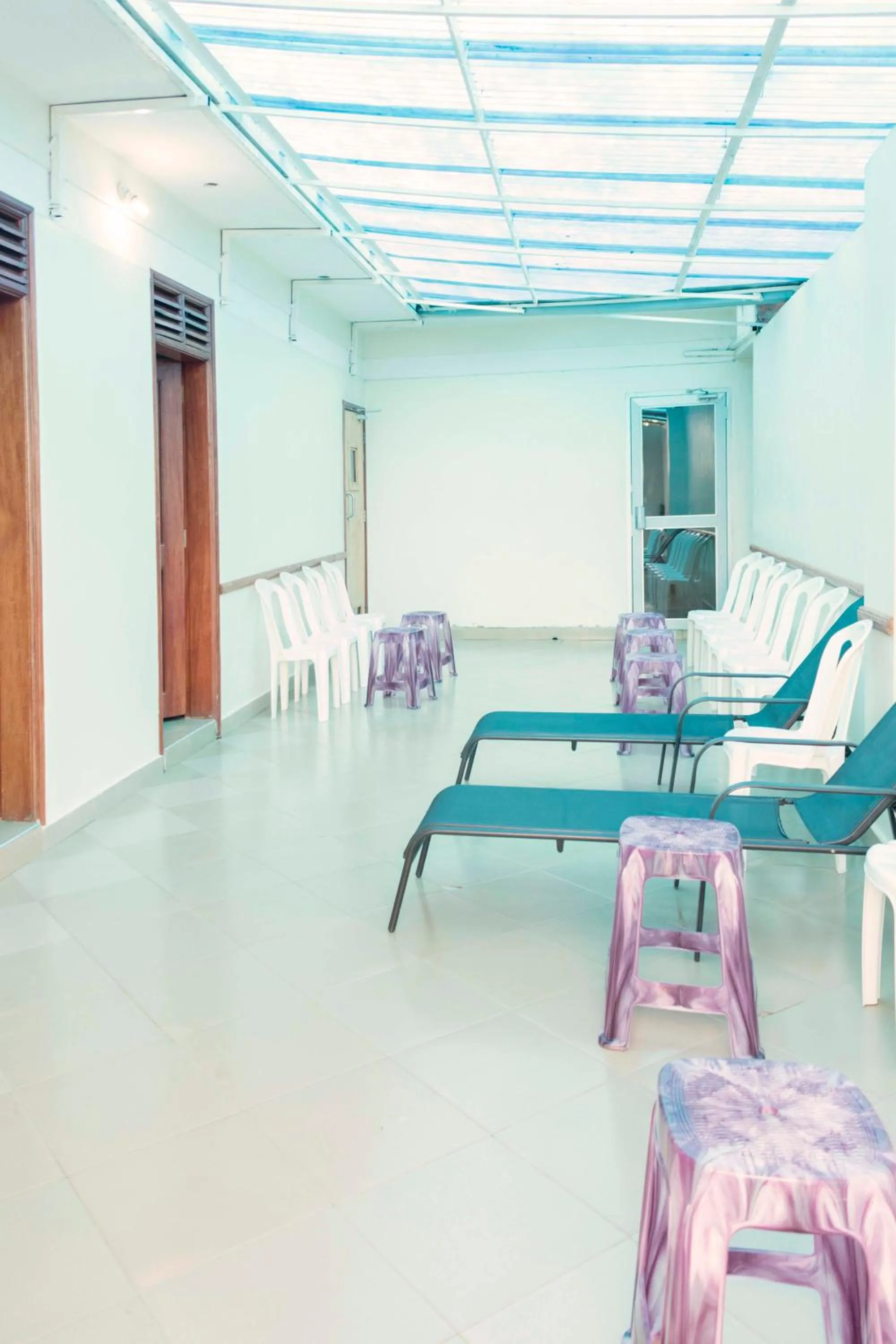 sunbed in Japs Motel Mbarara