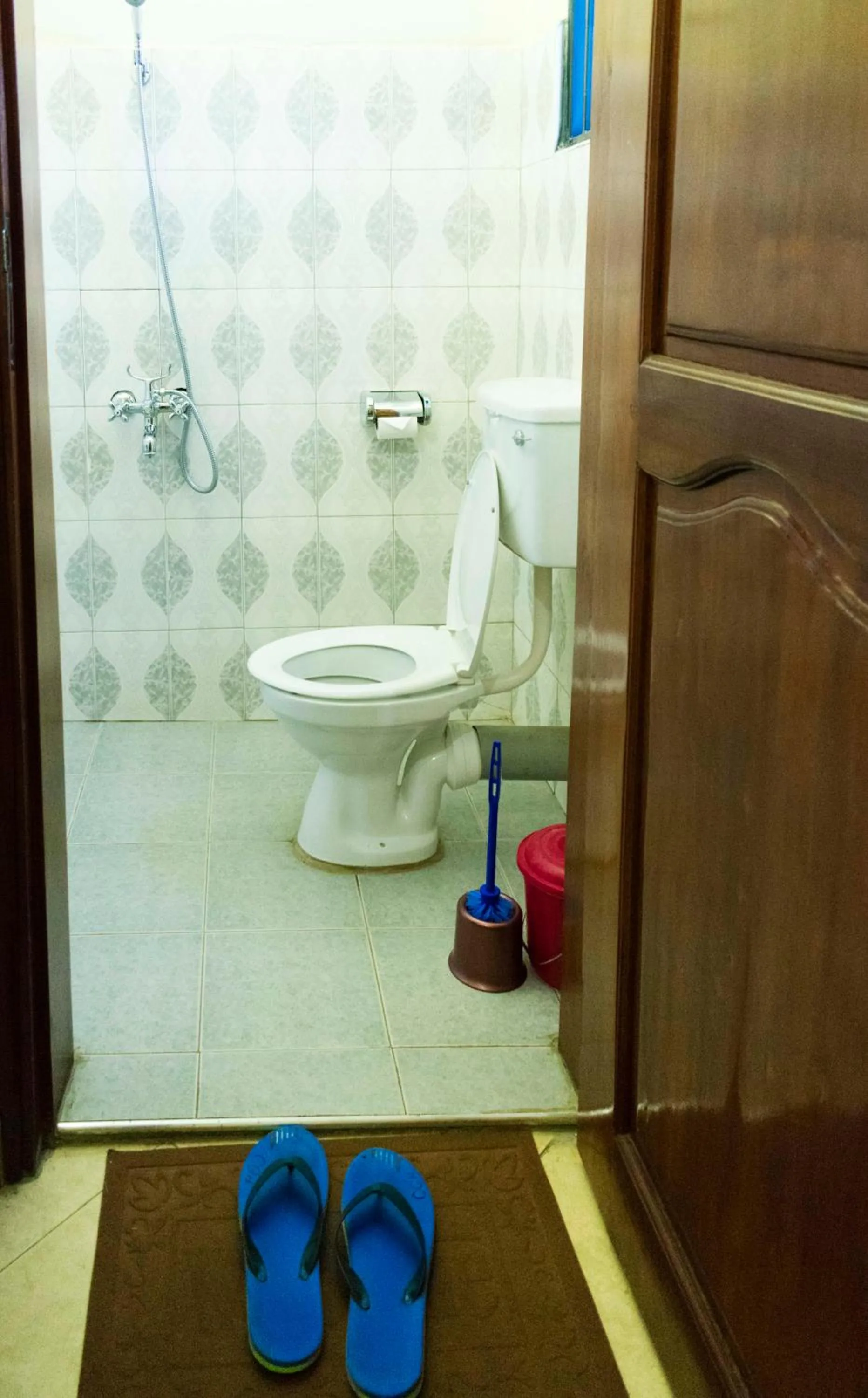 Shower in Japs Motel Mbarara