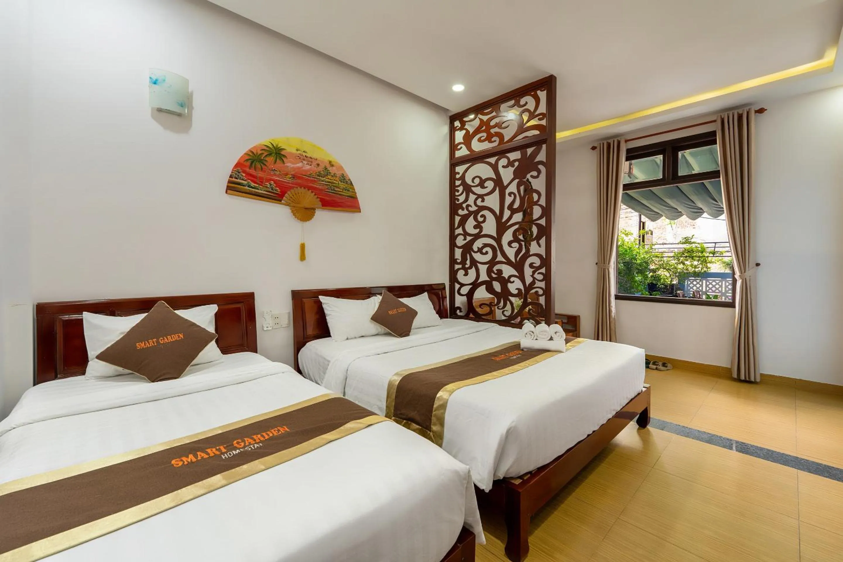 Bed in Smart Garden Homestay