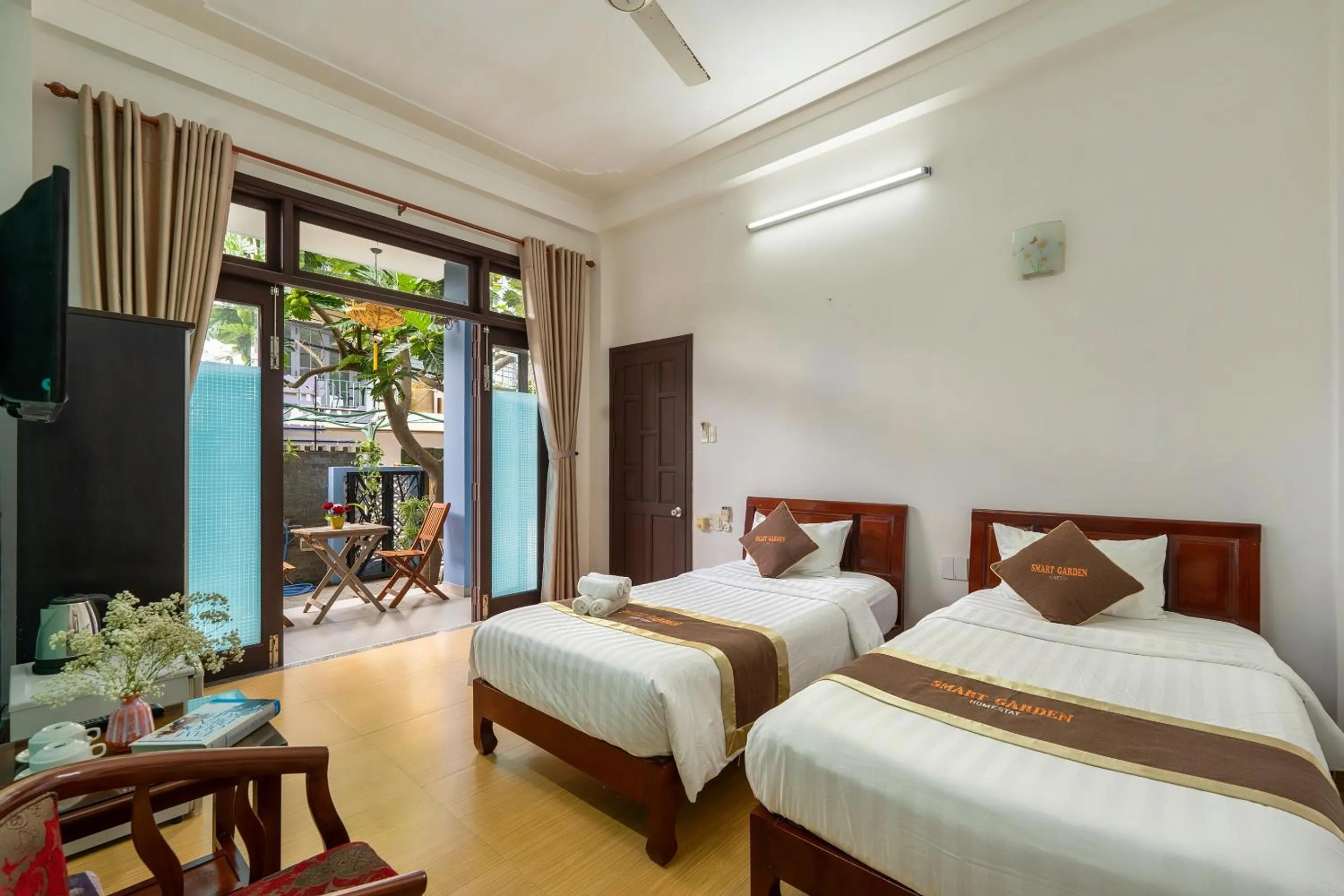 Bed in Smart Garden Homestay