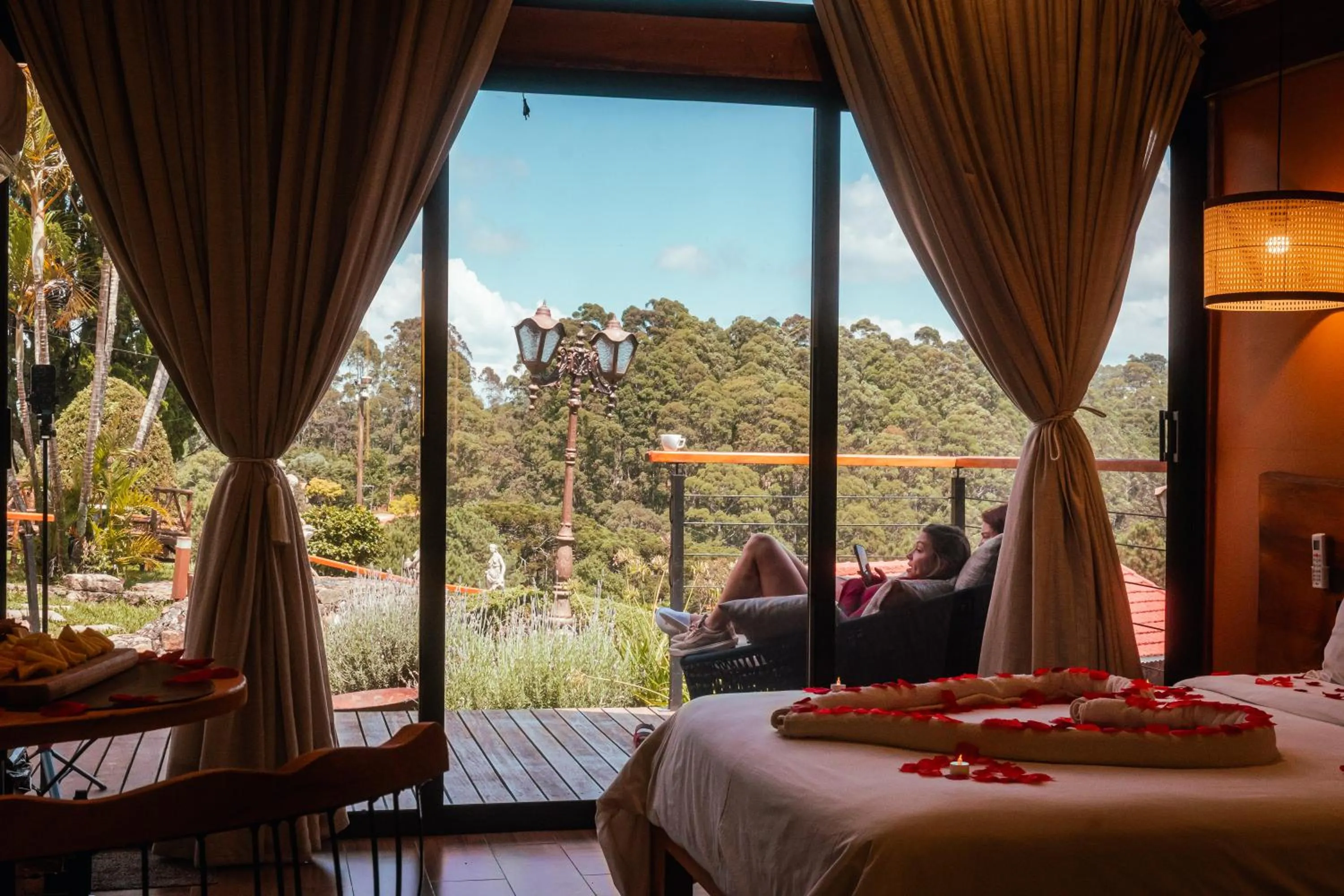 View (from property/room), Bed in Pousada das Pedras