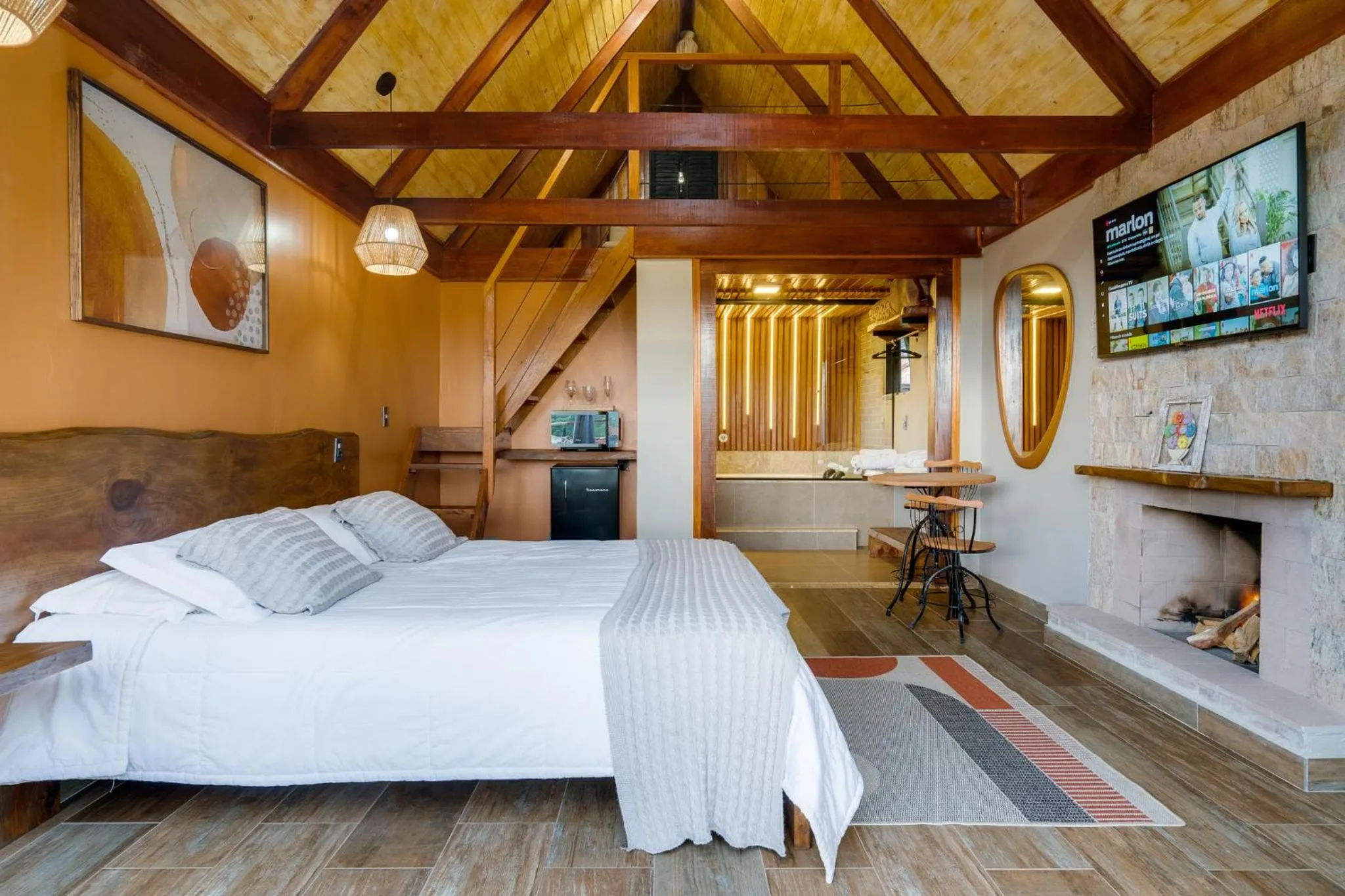 Bed in Pousada das Pedras