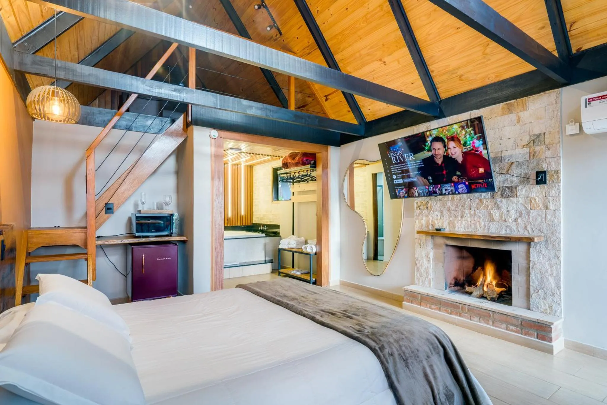 Bed in Pousada das Pedras