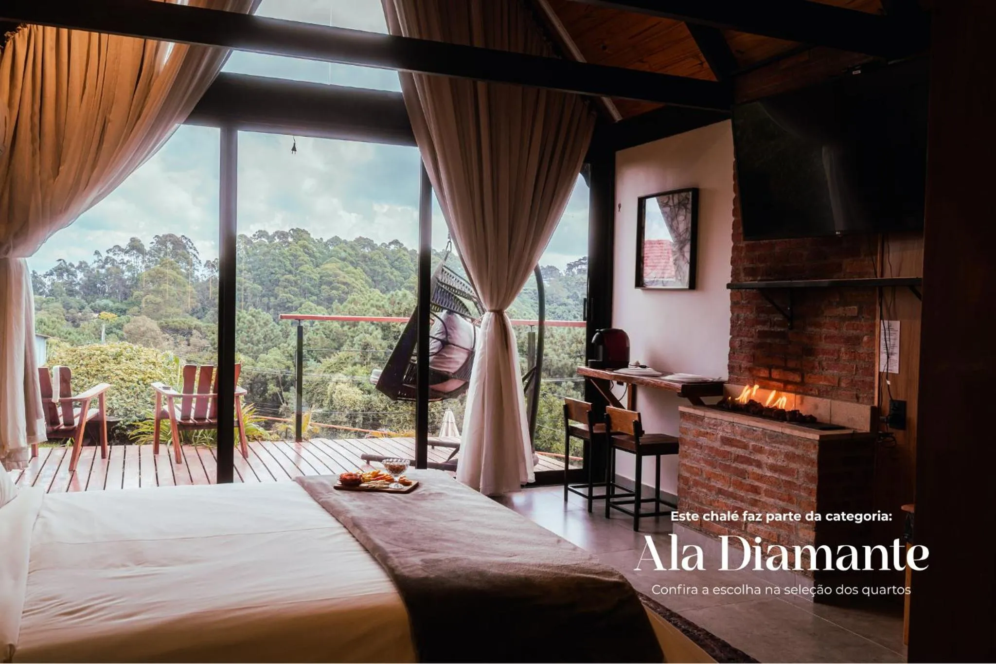 View (from property/room), Bed in Pousada das Pedras