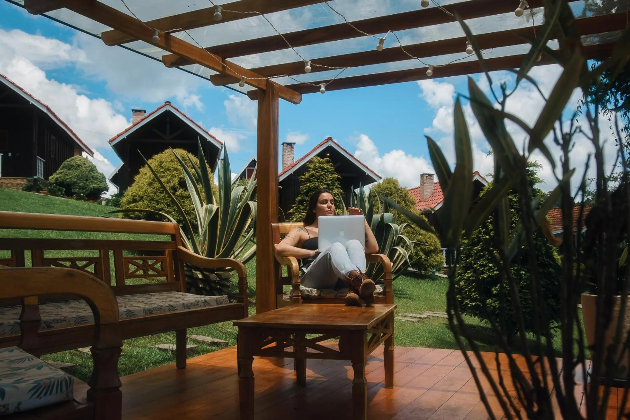 Seating area in Pousada das Pedras