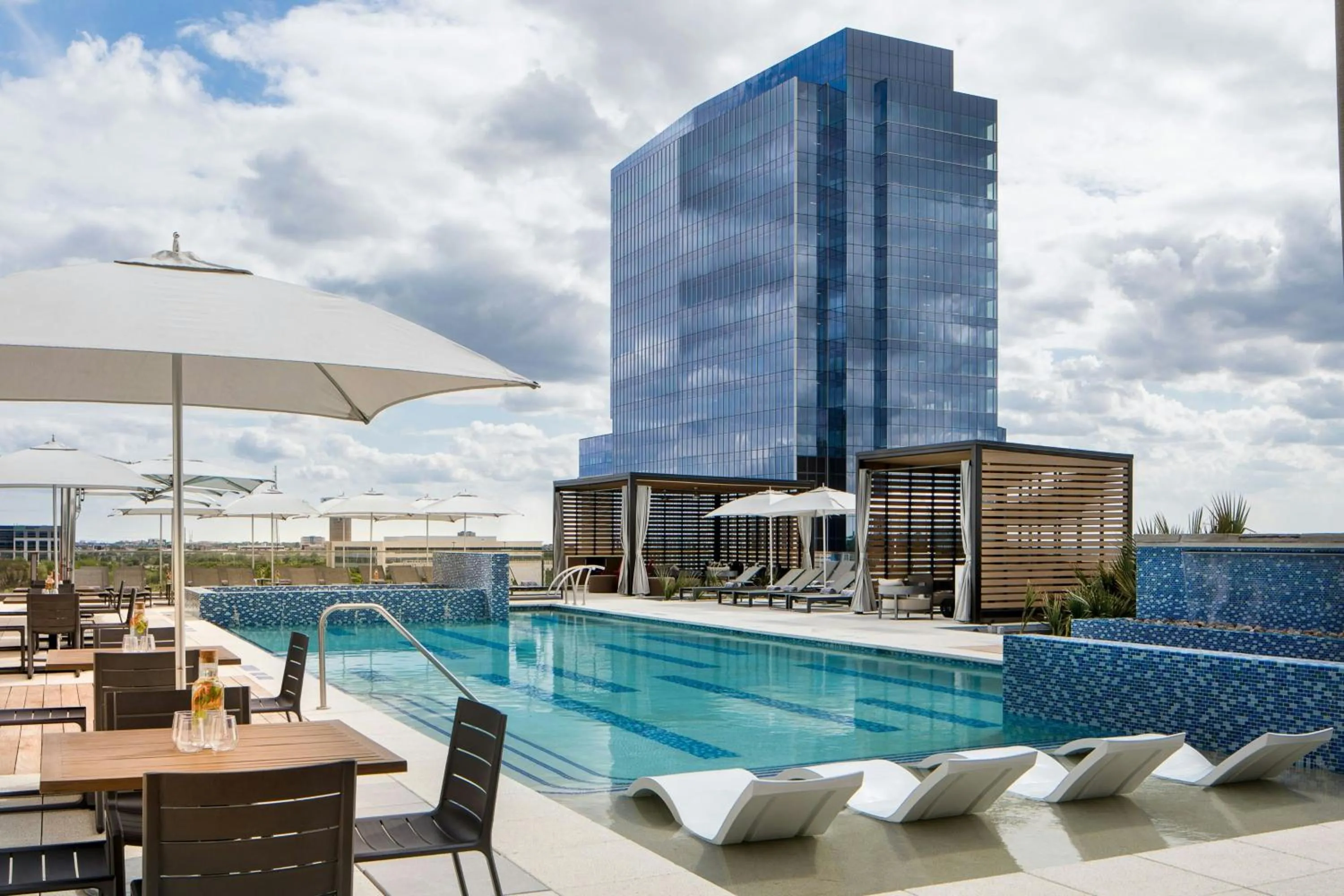 Swimming pool in Renaissance Dallas at Plano Legacy West Hotel