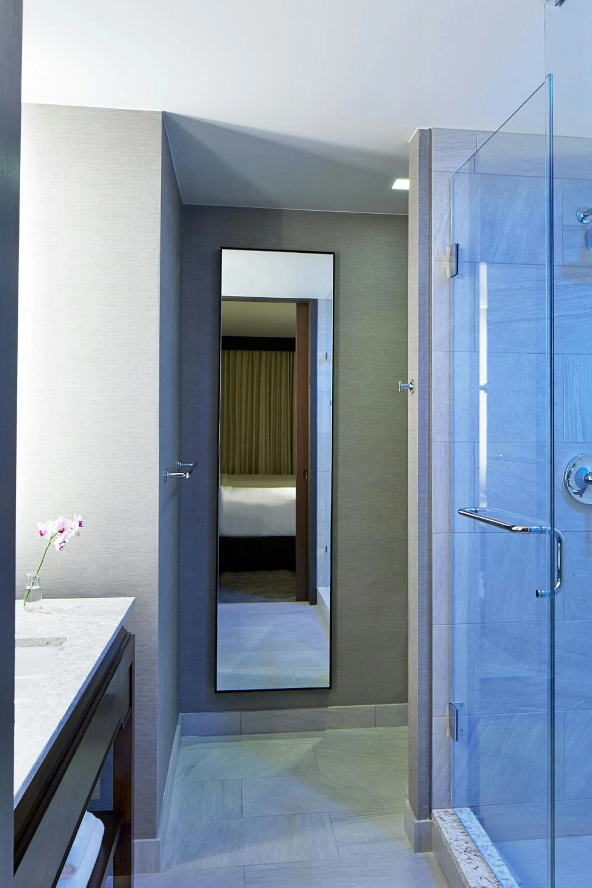 Bathroom, Bed in Renaissance Dallas at Plano Legacy West Hotel