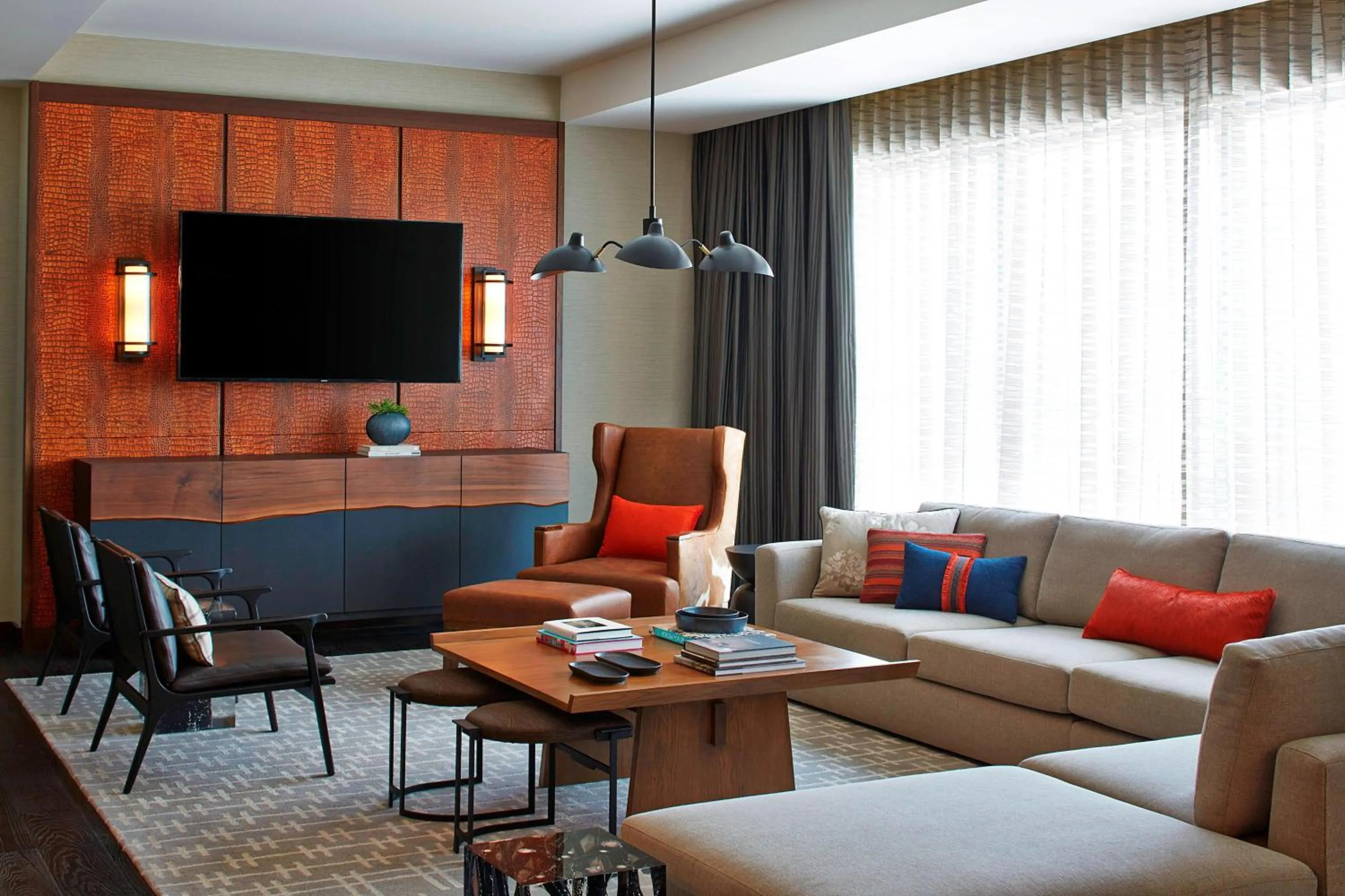 Living room in Renaissance Dallas at Plano Legacy West Hotel