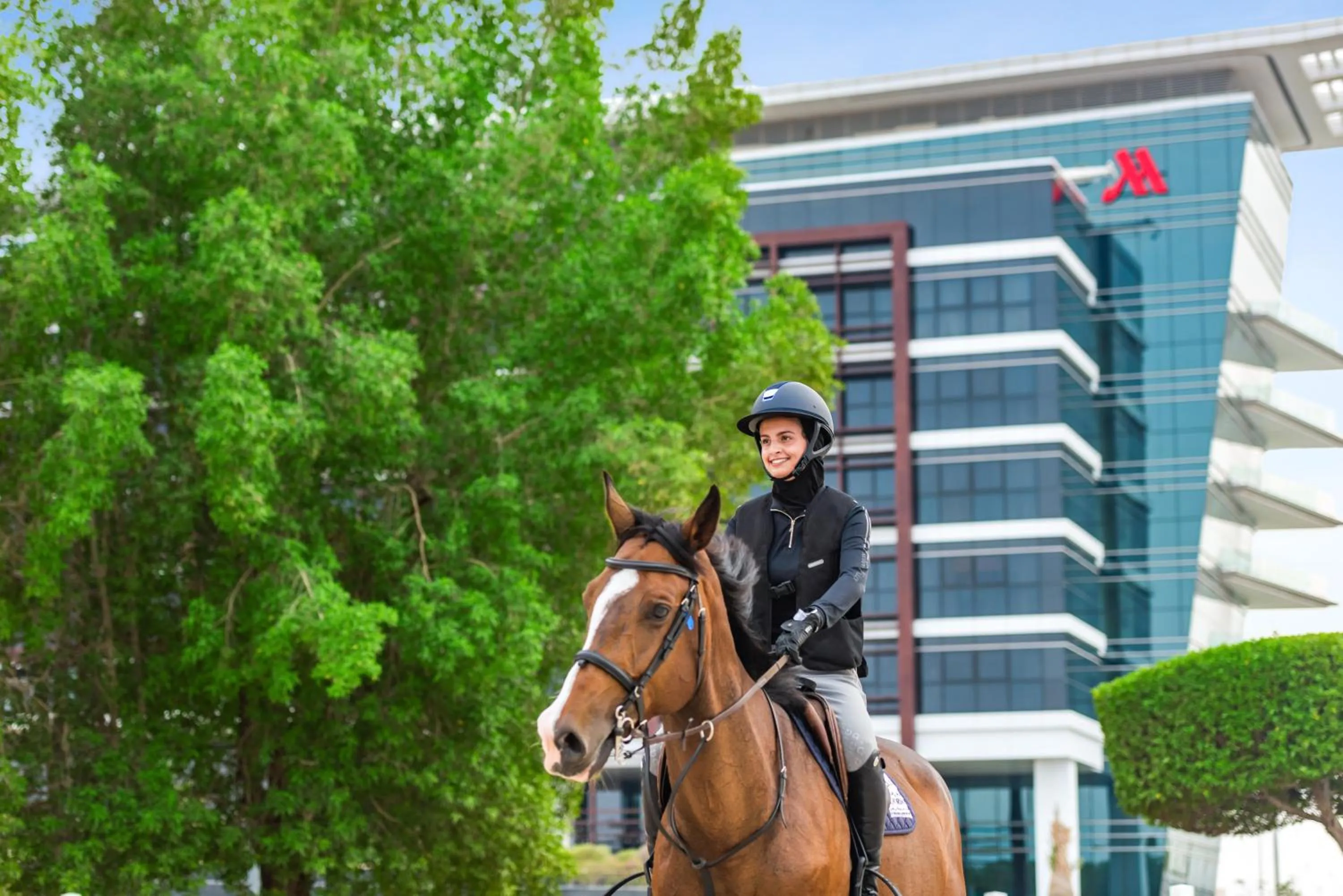 Horse-riding in Marriott Hotel Al Forsan, Abu Dhabi