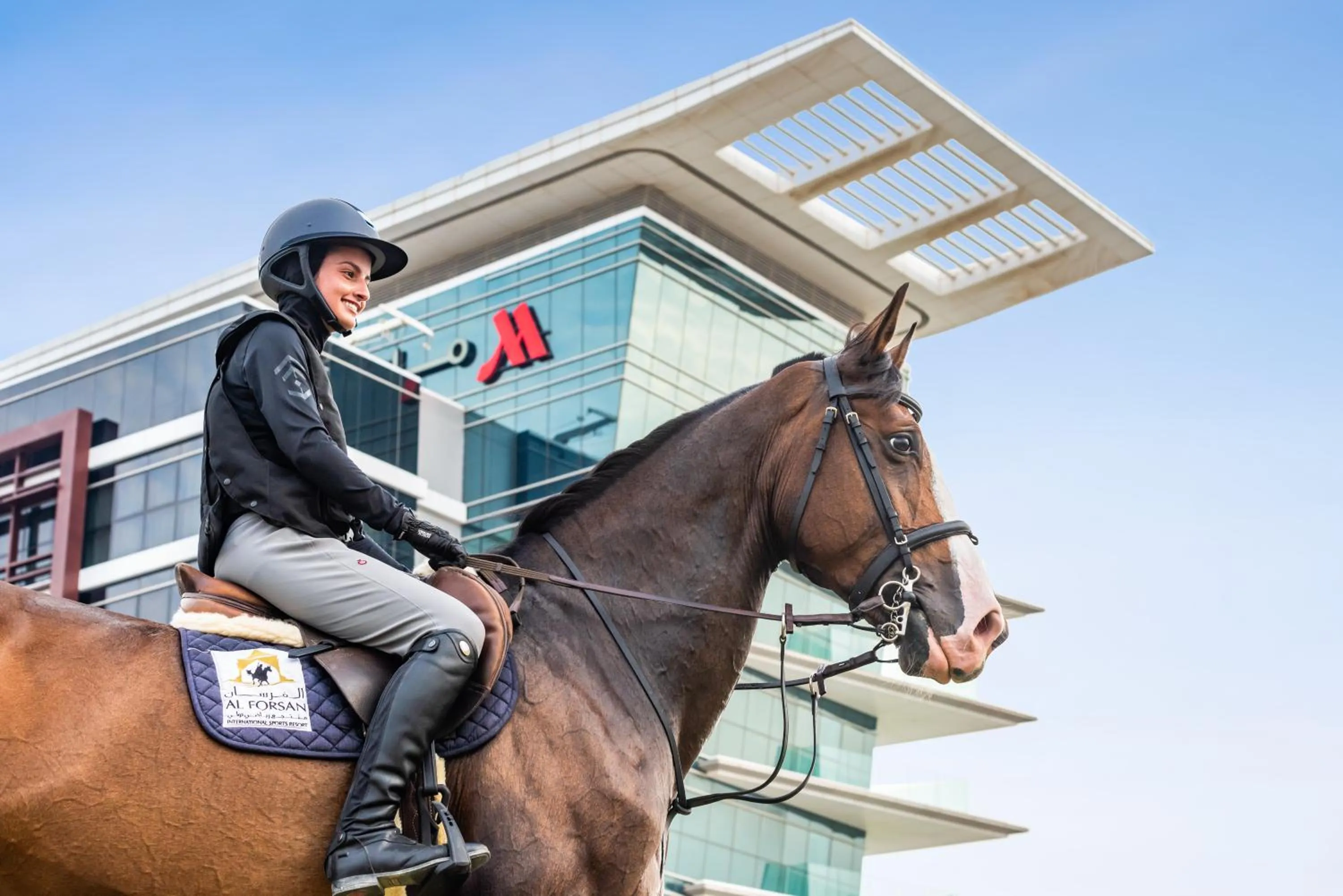 Horse-riding in Marriott Hotel Al Forsan, Abu Dhabi