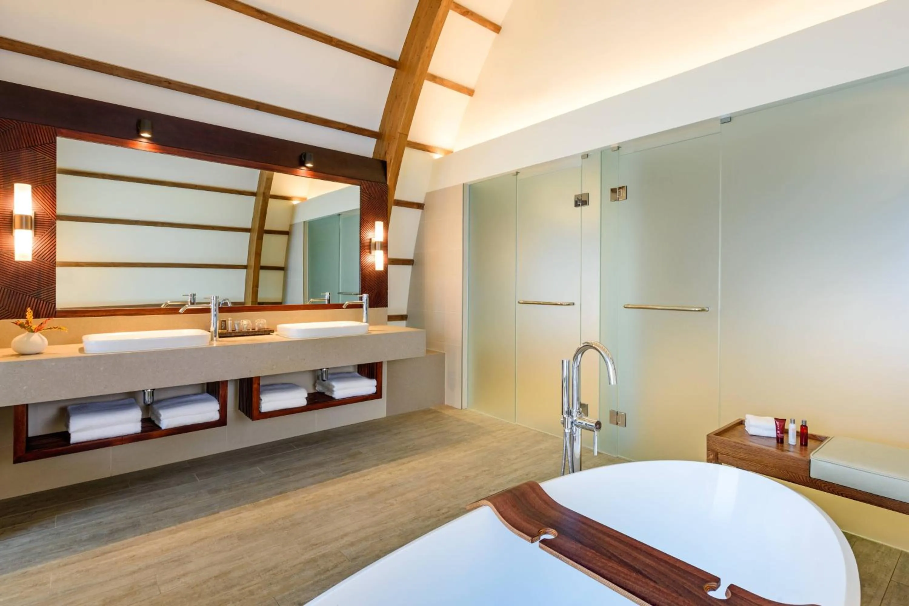 Bathroom, Bed in Fiji Marriott Resort Momi Bay