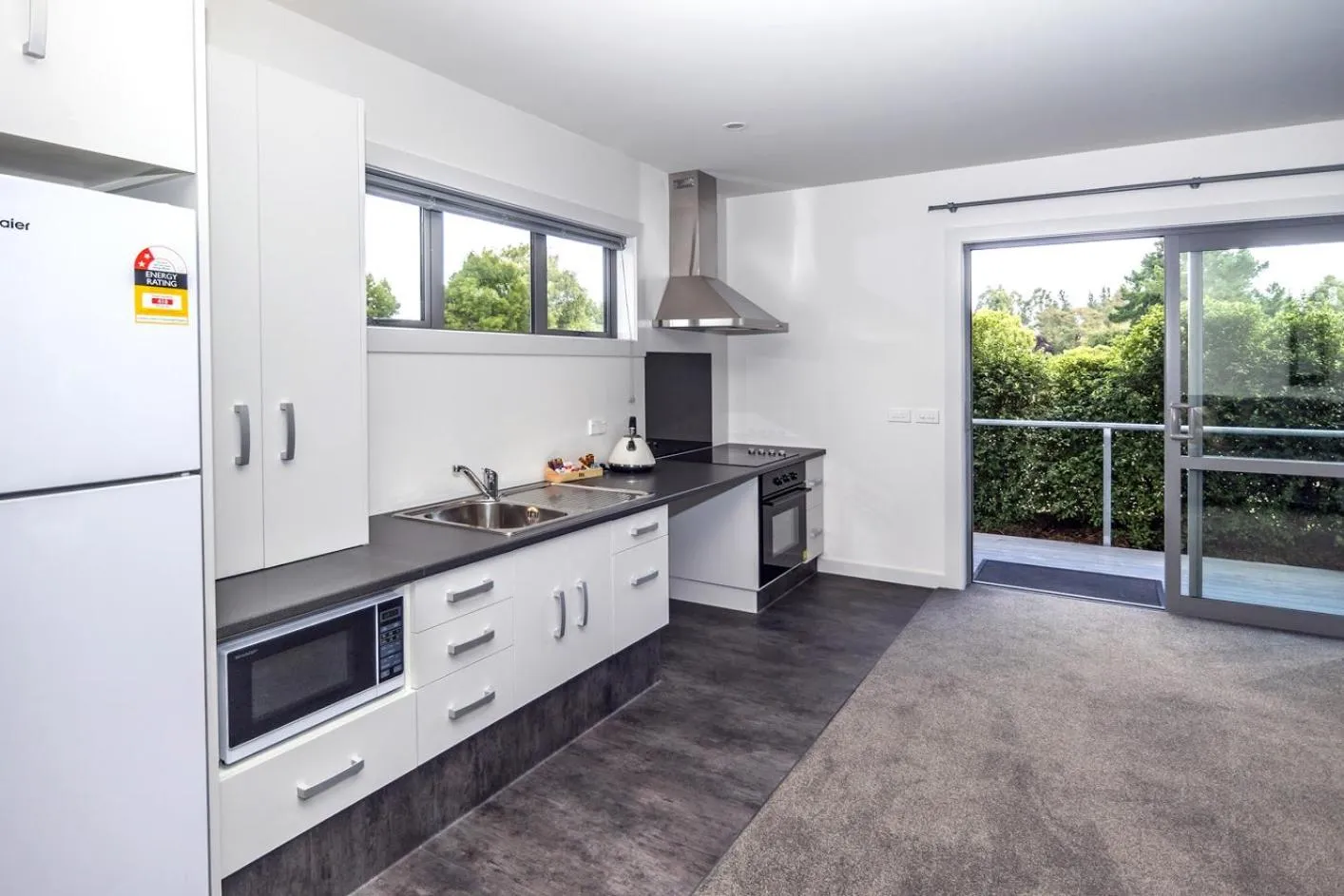 Bed in Black on Grey